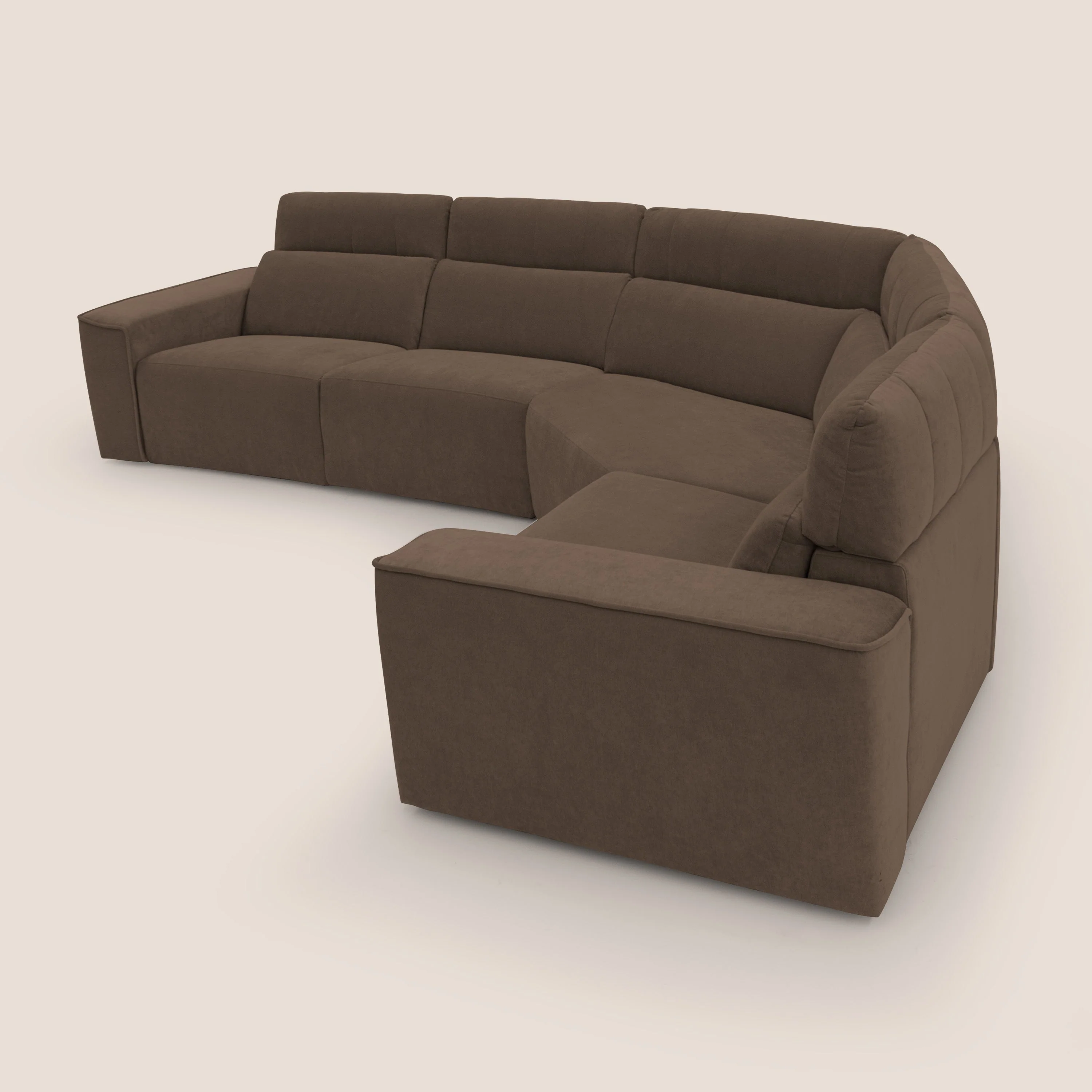 Clark canapé modulable d'angle REVERSIBLE avec option relax électrique en tissu détachable imperméable T17 marron - Image 6
