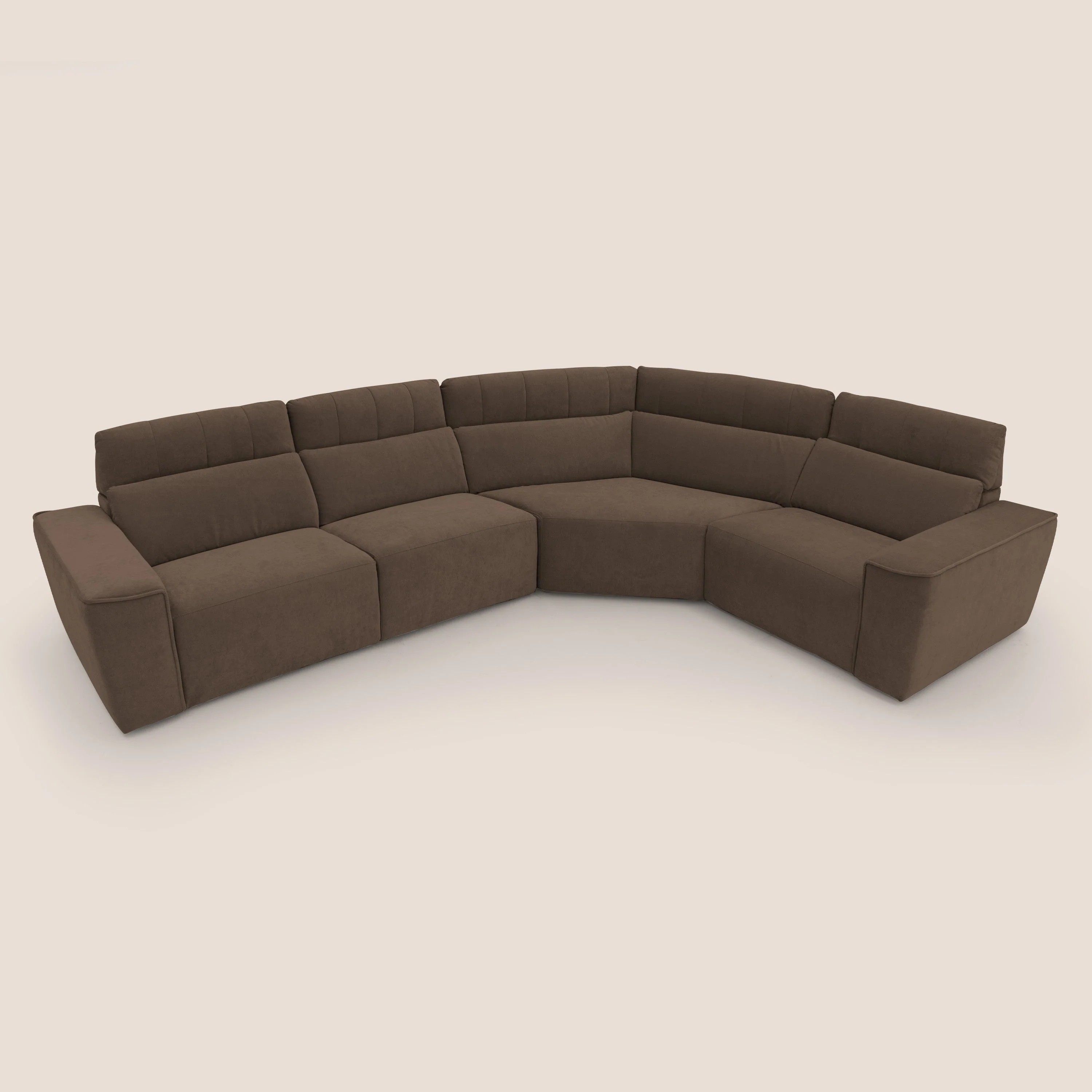Clark canapé modulable d'angle REVERSIBLE avec option relax électrique en tissu détachable imperméable T17 marron - Image 8