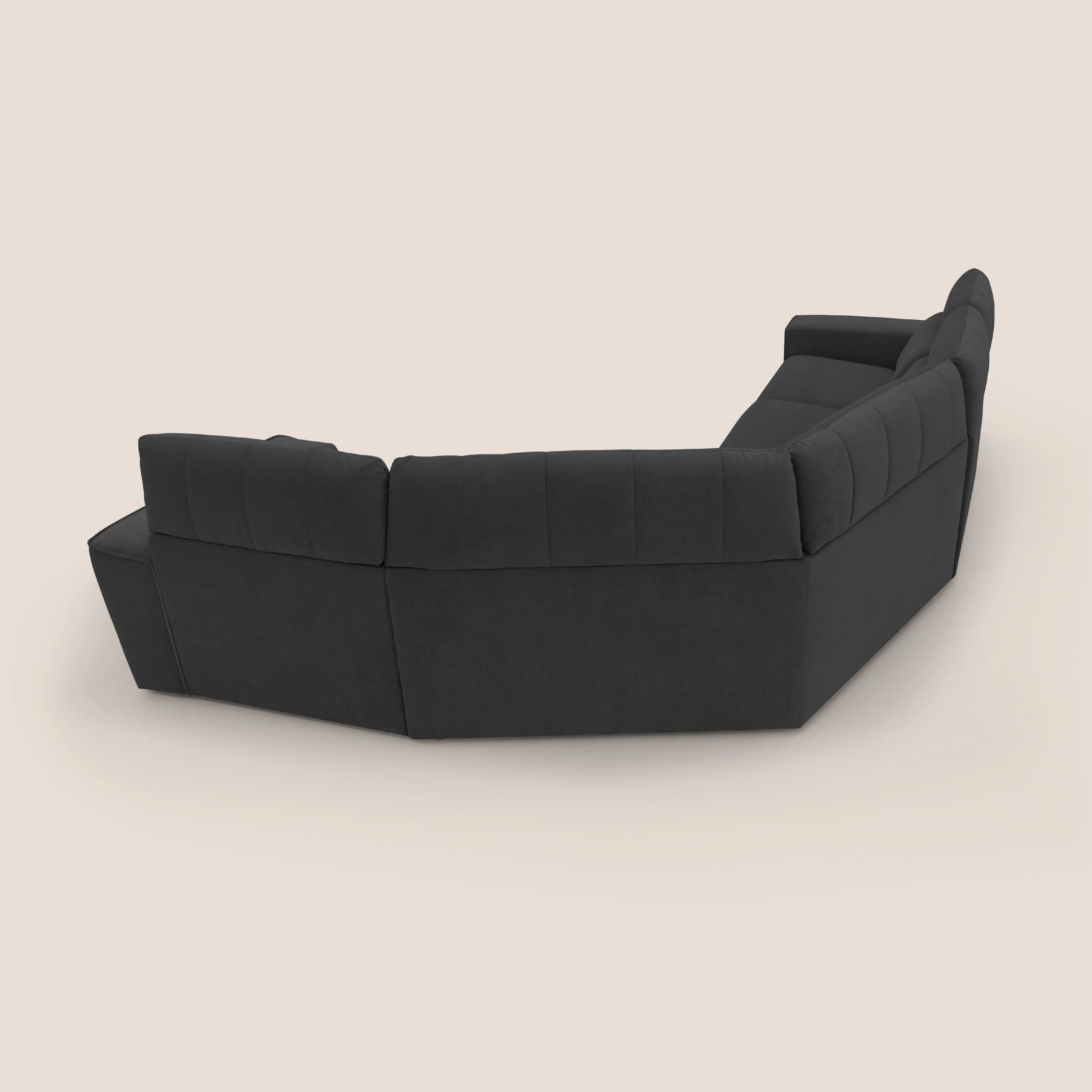 Clark canapé modulable d'angle REVERSIBLE avec option relax électrique en tissu détachable imperméable T17 noir - Image 14