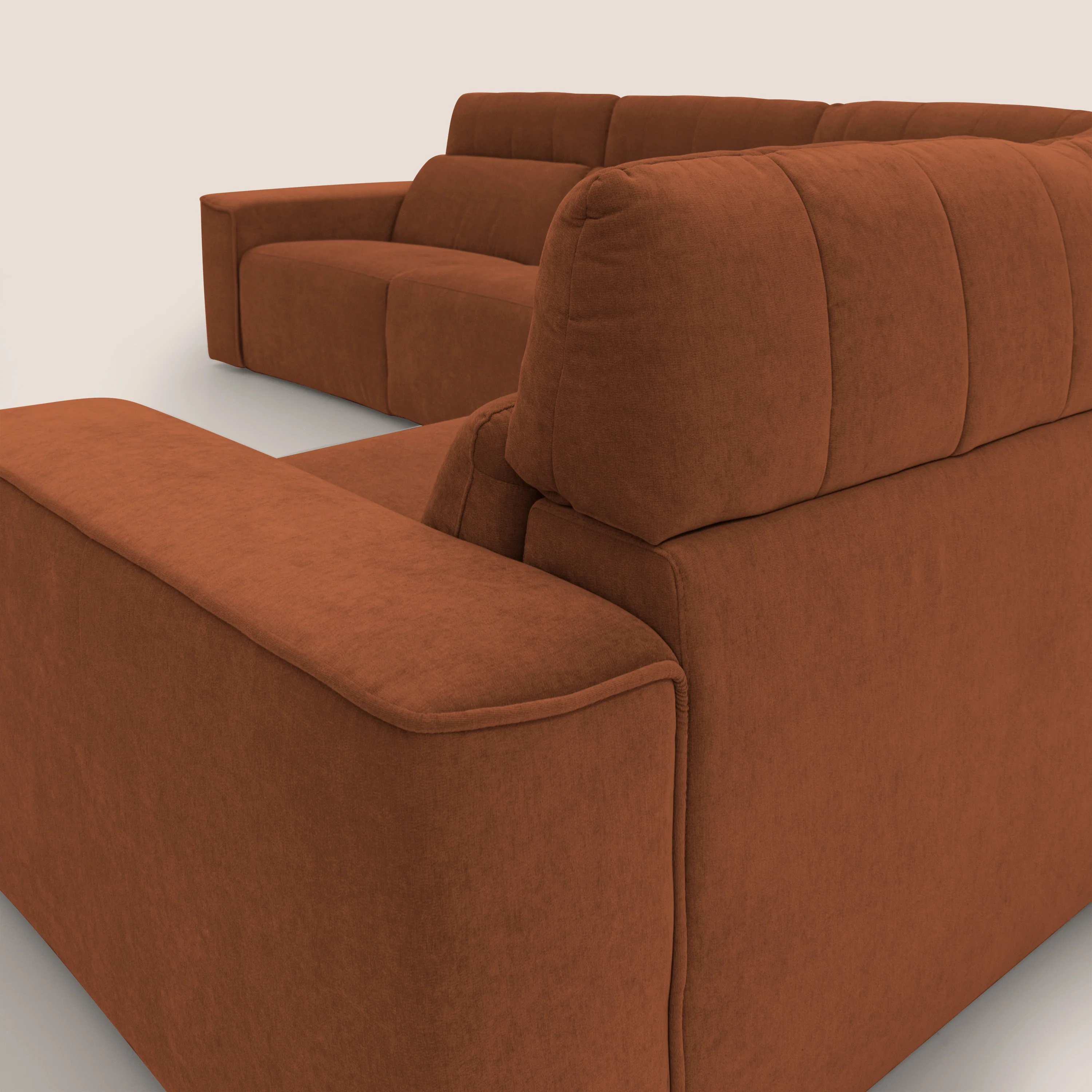 Clark canapé modulable d'angle REVERSIBLE avec option relax électrique en tissu détachable imperméable T17 orange - Image 12