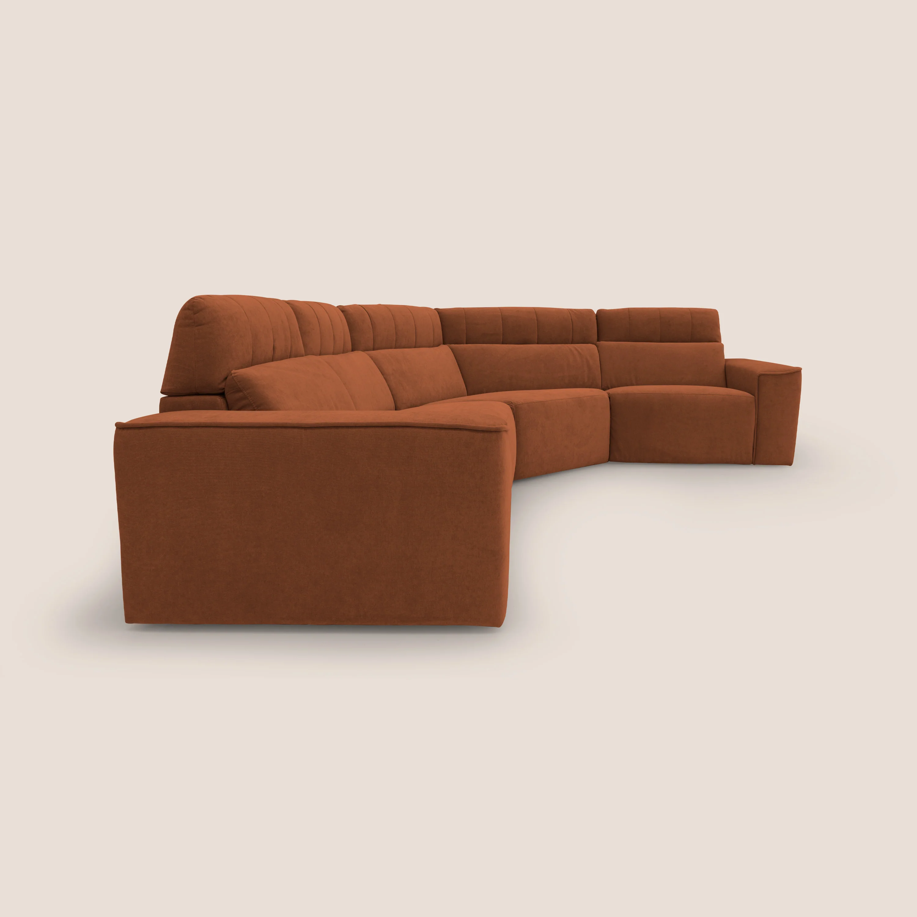 Clark canapé modulable d'angle REVERSIBLE avec option relax électrique en tissu détachable imperméable T17 orange - Image 13