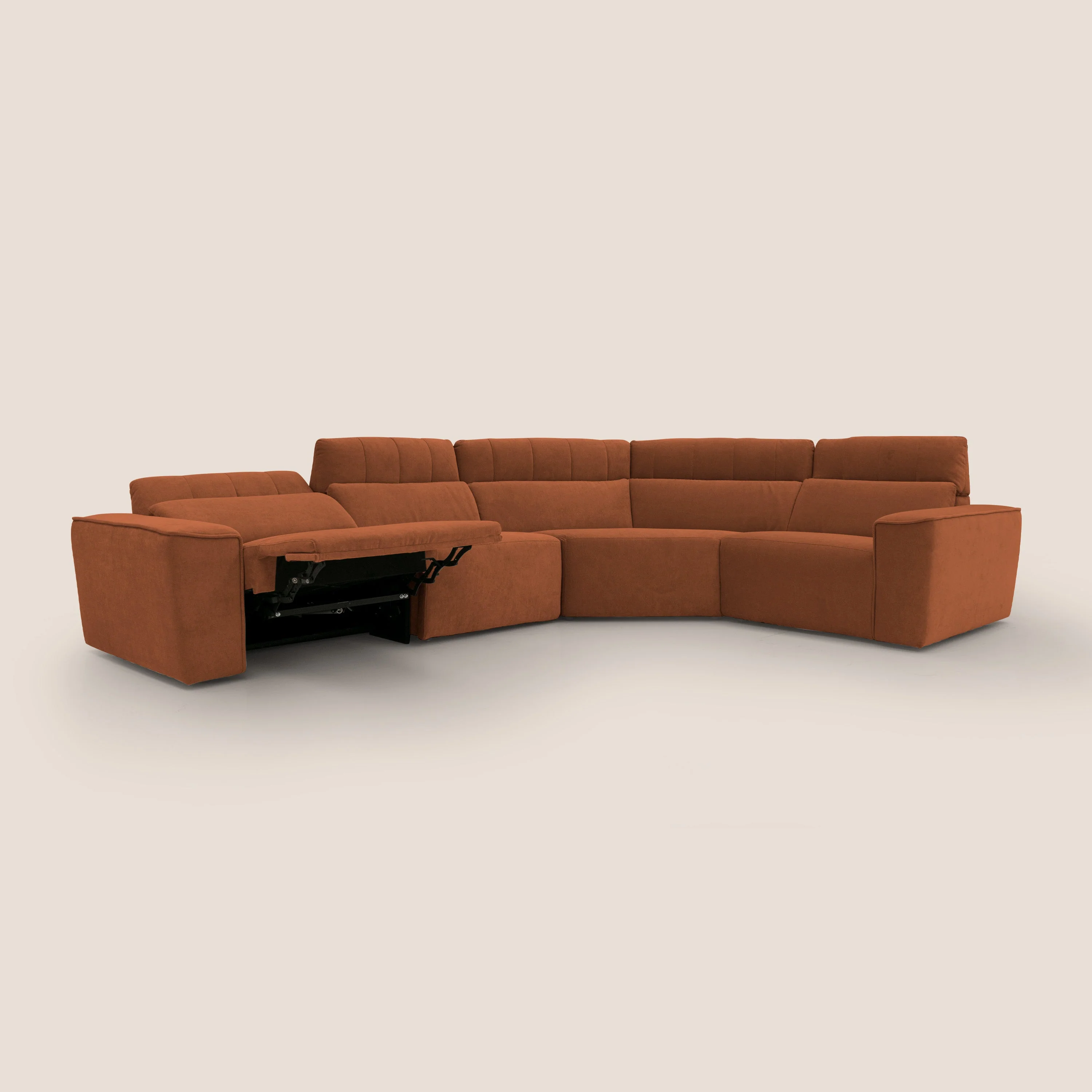 Clark canapé modulable d'angle REVERSIBLE avec option relax électrique en tissu détachable imperméable T17 orange - Image 2