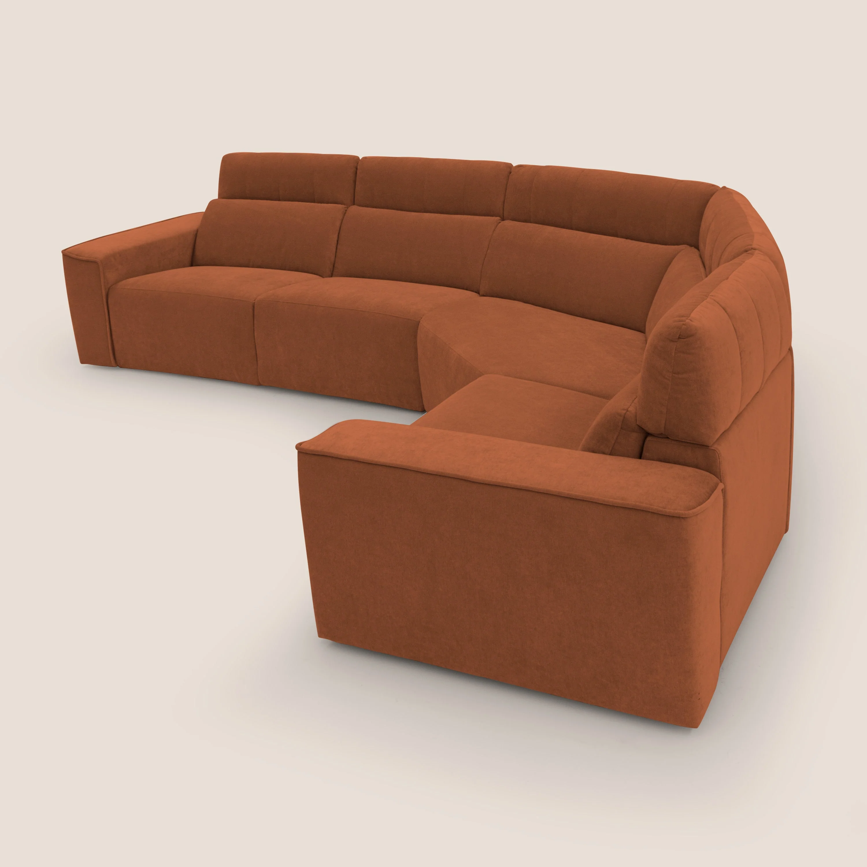 Clark canapé modulable d'angle REVERSIBLE avec option relax électrique en tissu détachable imperméable T17 orange - Image 6