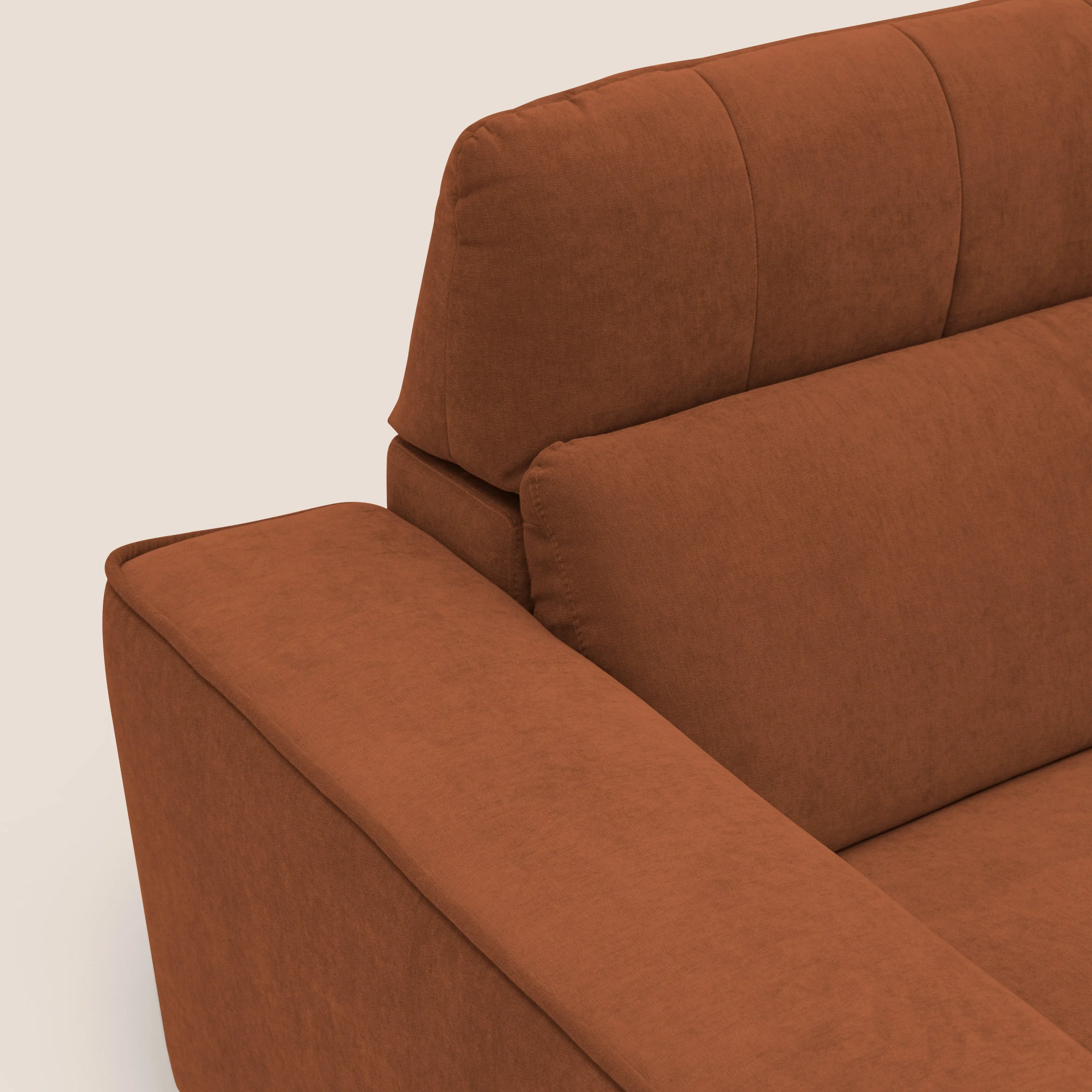 Clark canapé modulable d'angle REVERSIBLE avec option relax électrique en tissu détachable imperméable T17 orange - Image 7