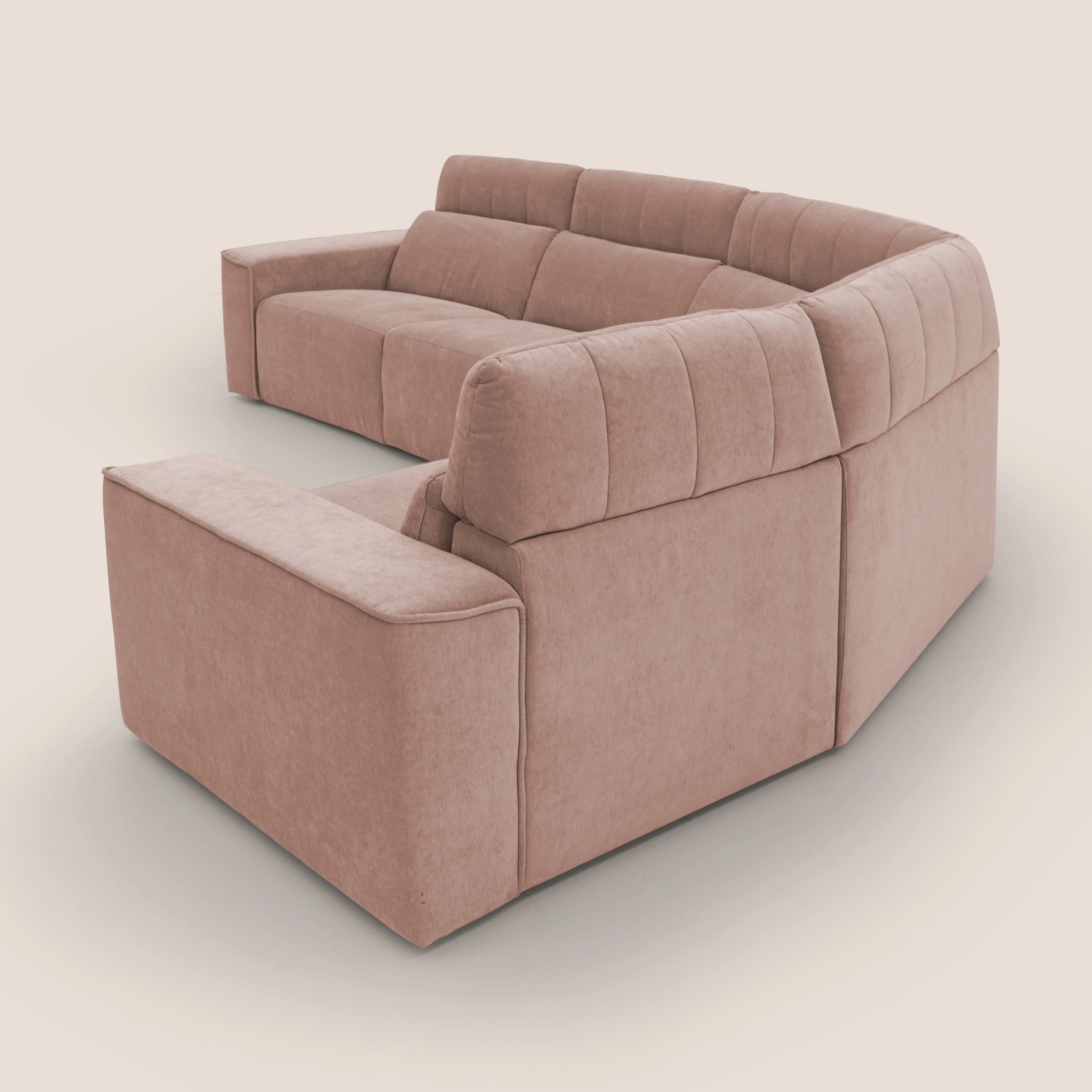 Clark canapé modulable d'angle REVERSIBLE avec option relax électrique en tissu détachable imperméable T17 rose - Image 10