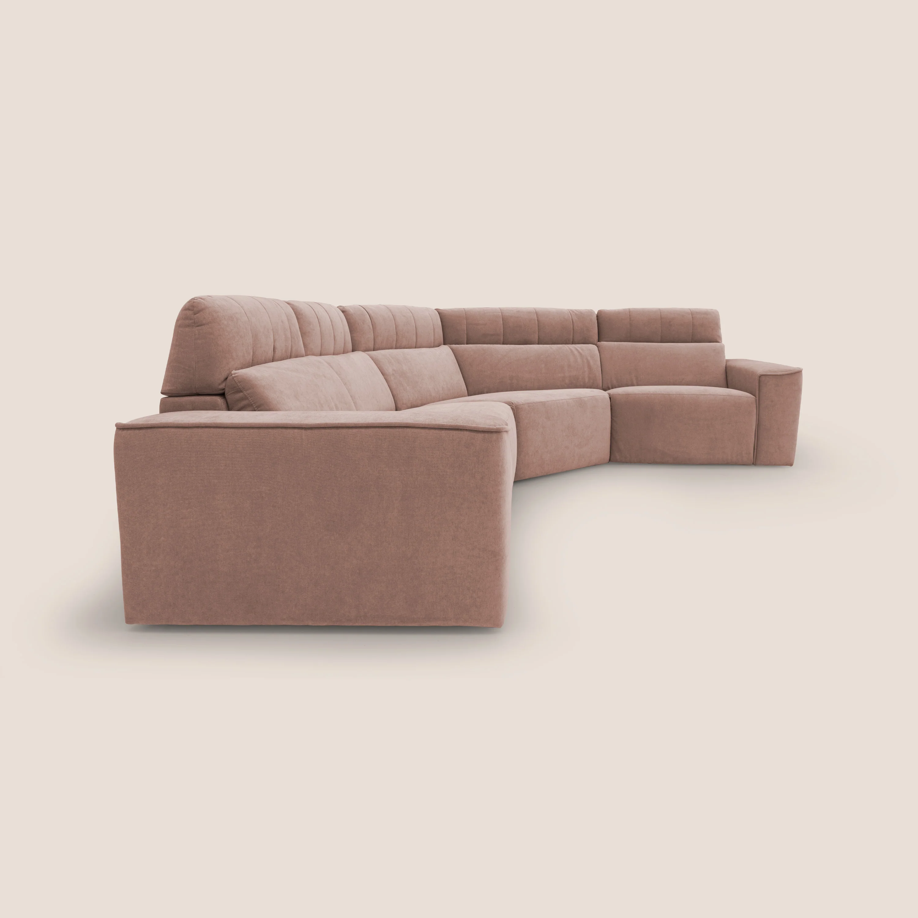 Clark canapé modulable d'angle REVERSIBLE avec option relax électrique en tissu détachable imperméable T17 rose - Image 13