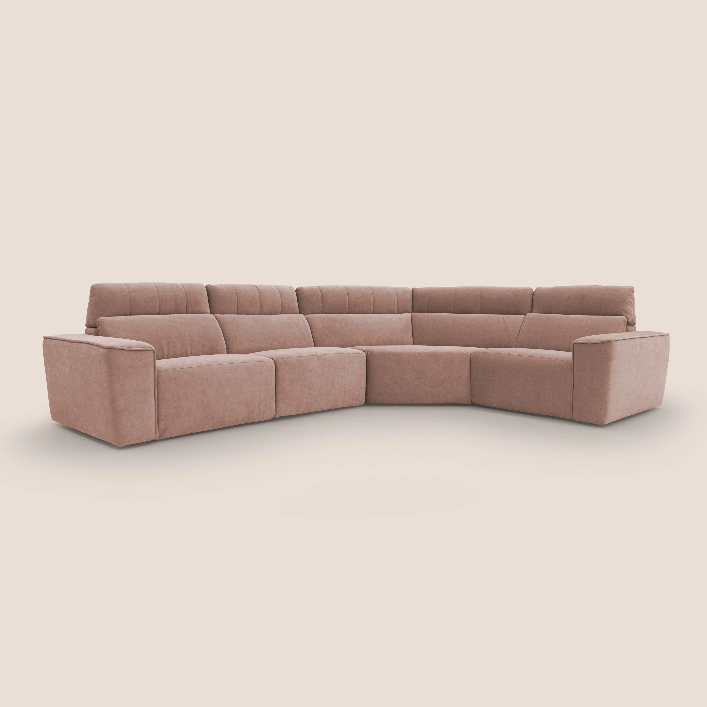 Clark canapé modulable d'angle REVERSIBLE avec option relax électrique en tissu détachable imperméable T17 rose - Image 3
