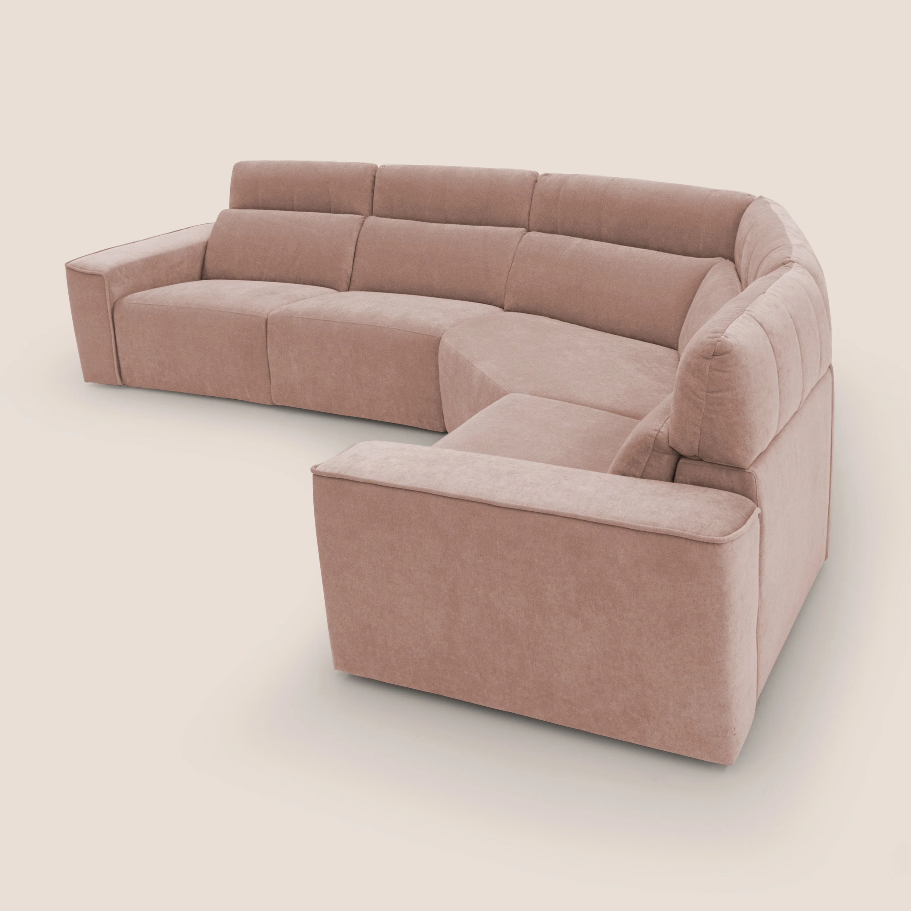 Clark canapé modulable d'angle REVERSIBLE avec option relax électrique en tissu détachable imperméable T17 rose - Image 6