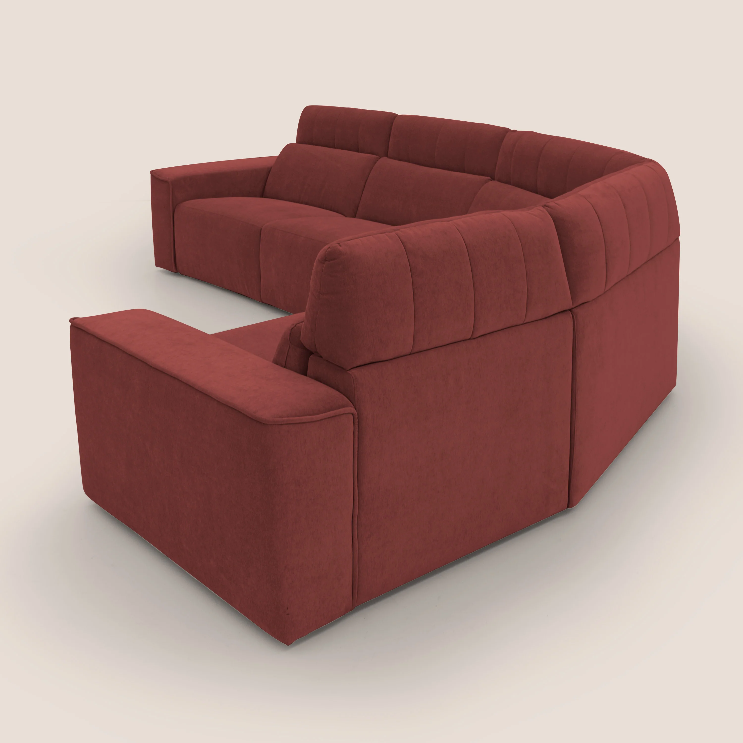 Clark canapé modulable d'angle REVERSIBLE avec option relax électrique en tissu détachable imperméable T17 rouge - Image 10