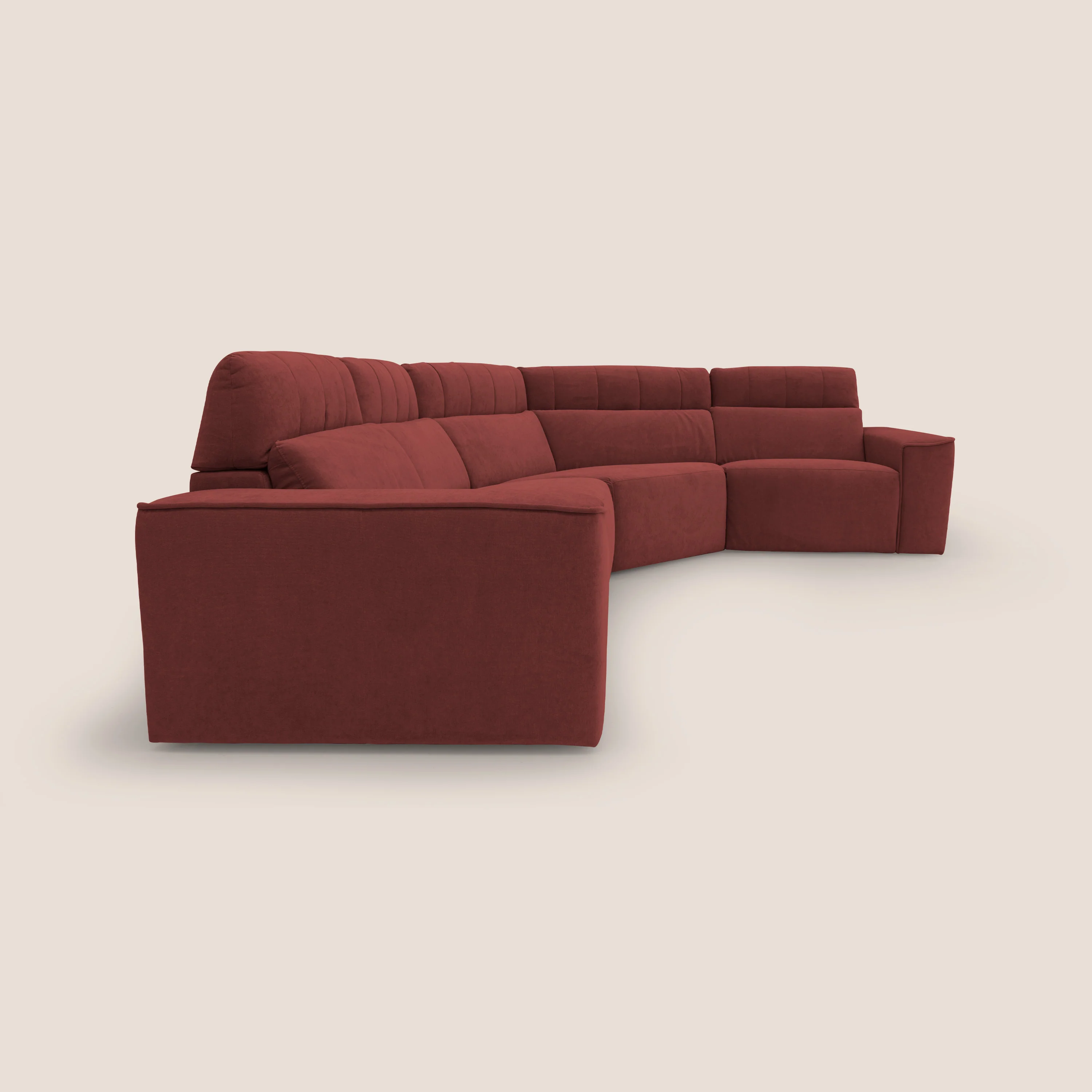 Clark canapé modulable d'angle REVERSIBLE avec option relax électrique en tissu détachable imperméable T17 rouge - Image 13