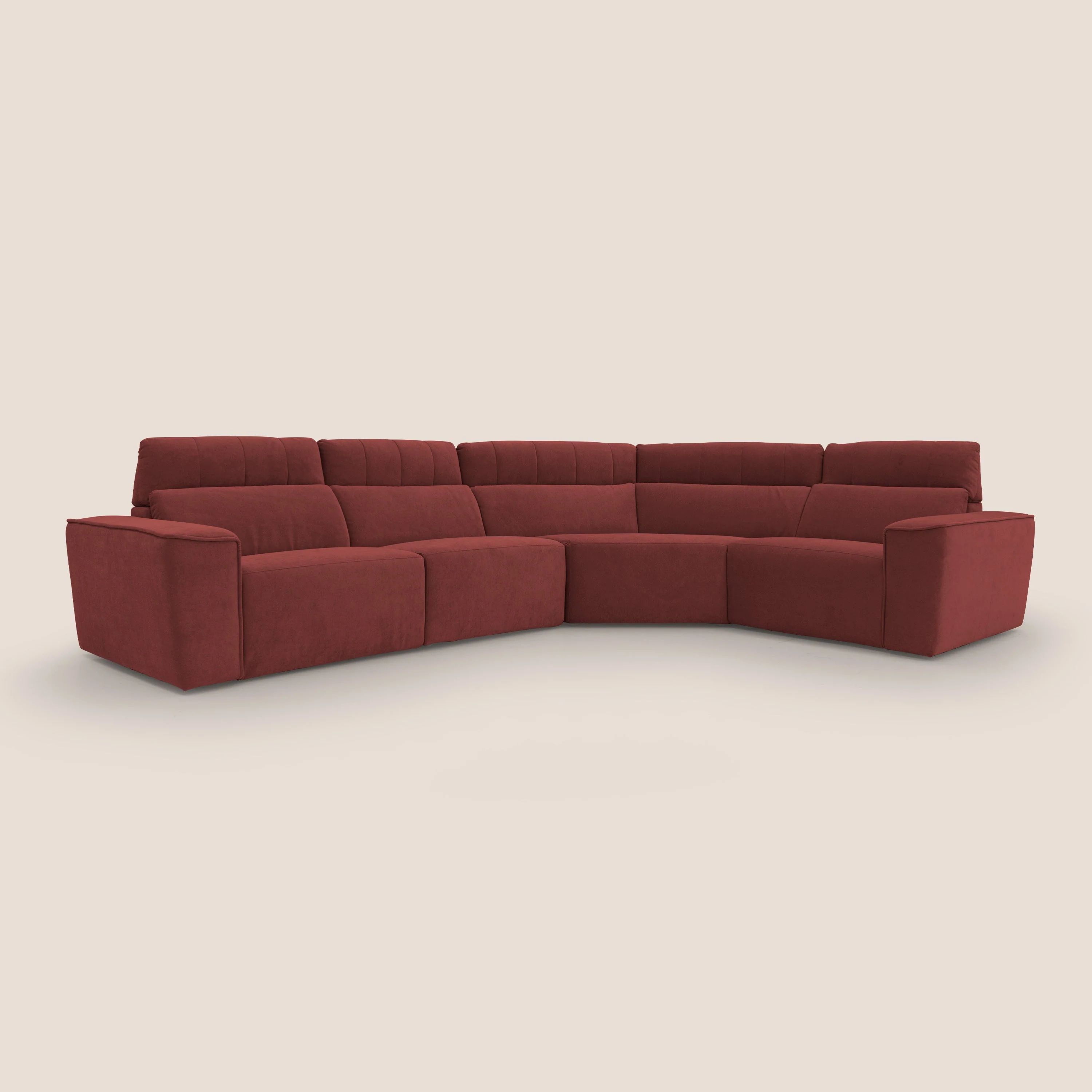 Clark canapé modulable d'angle REVERSIBLE avec option relax électrique en tissu détachable imperméable T17 rouge - Image 3