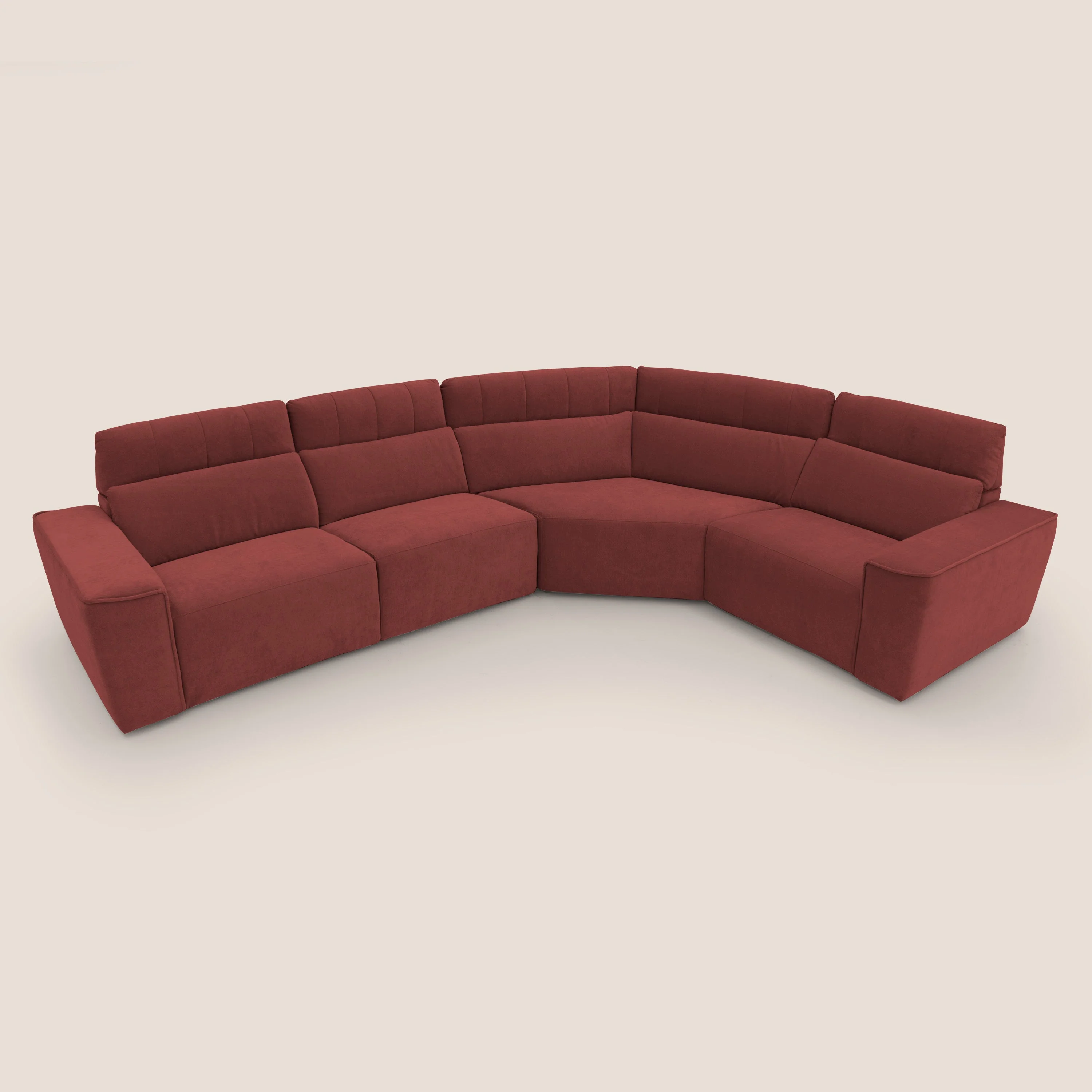Clark canapé modulable d'angle REVERSIBLE avec option relax électrique en tissu détachable imperméable T17 rouge - Image 8