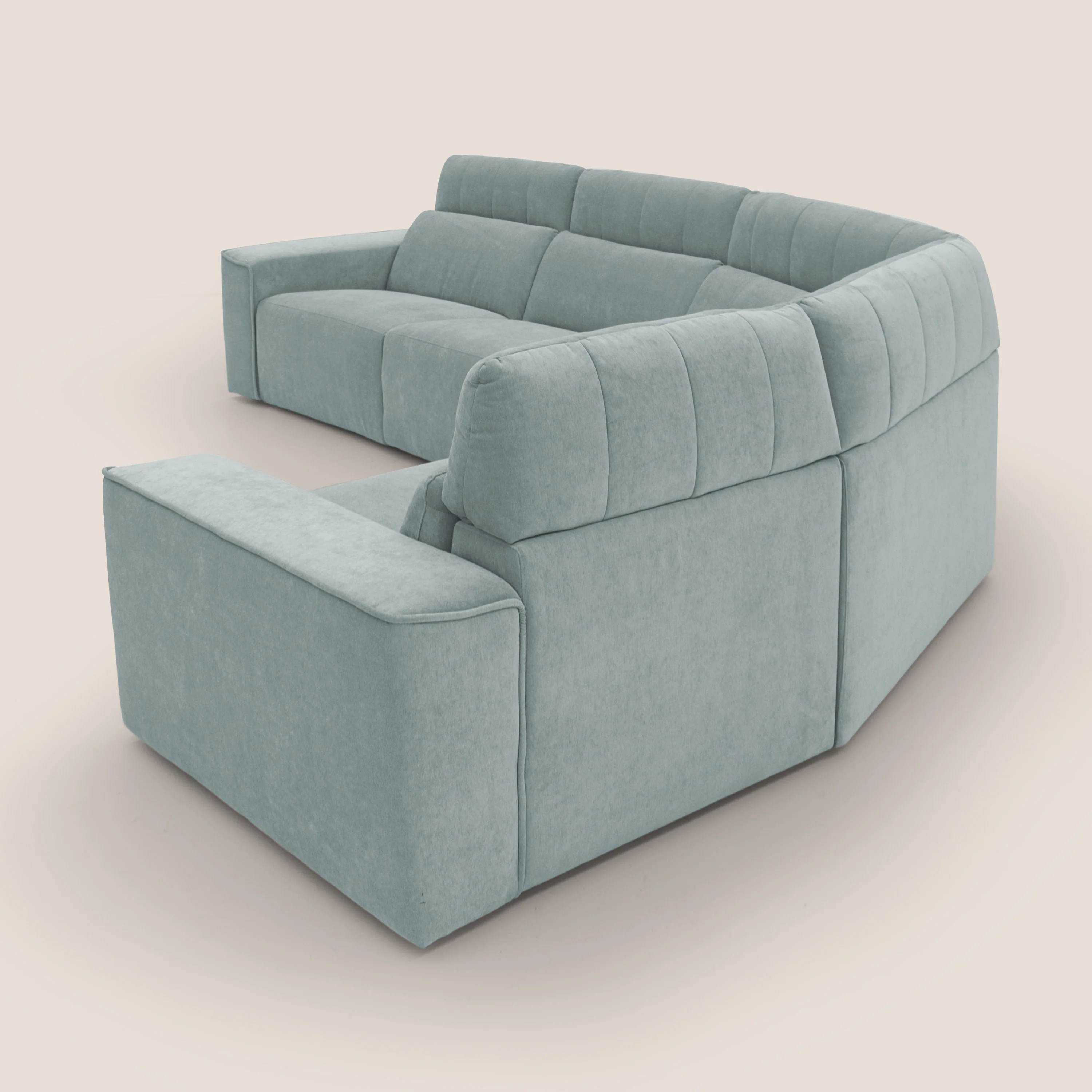 Clark canapé modulable d'angle REVERSIBLE avec option relax électrique en tissu détachable imperméable T17 vert d'eau - Image 10