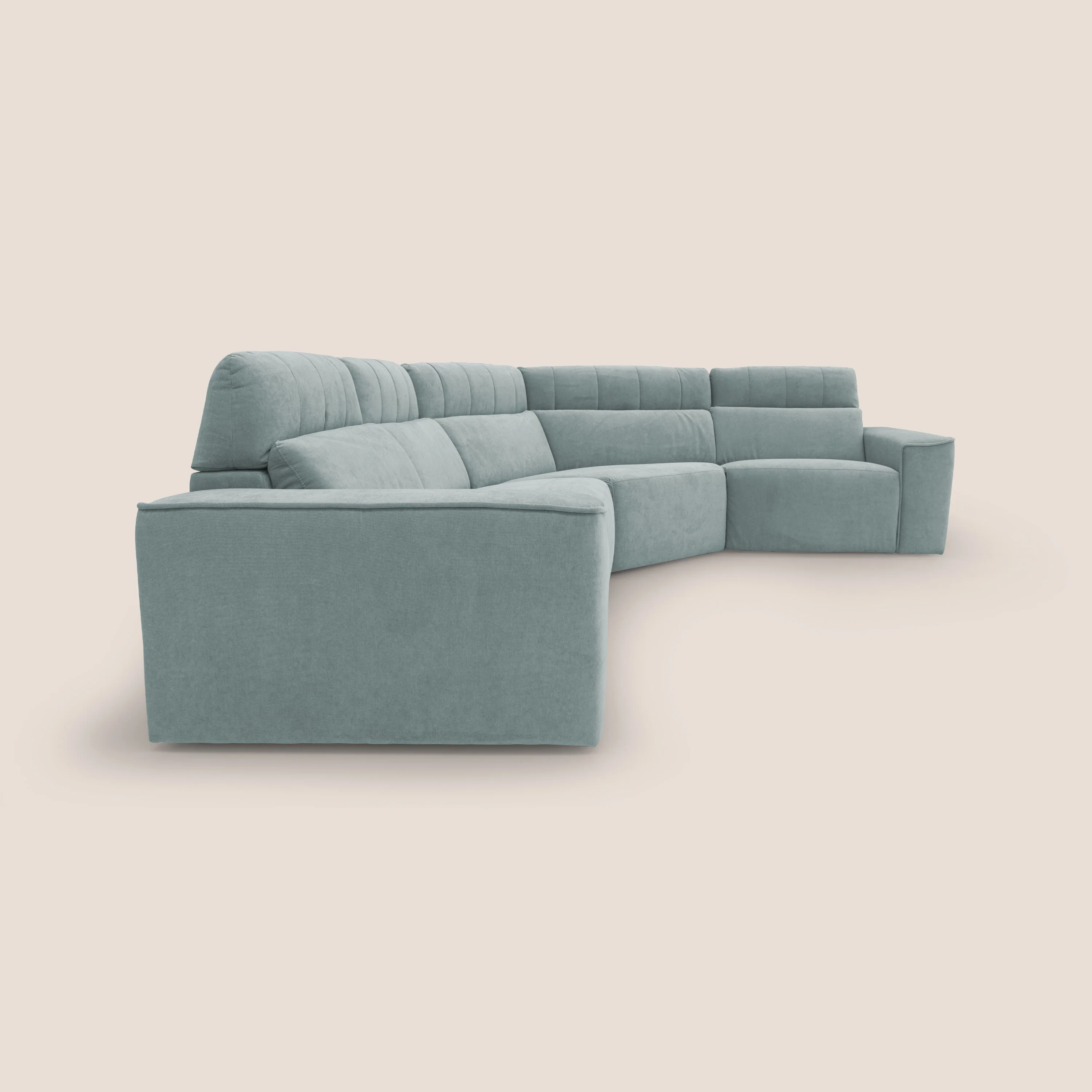 Clark canapé modulable d'angle REVERSIBLE avec option relax électrique en tissu détachable imperméable T17 vert d'eau - Image 13