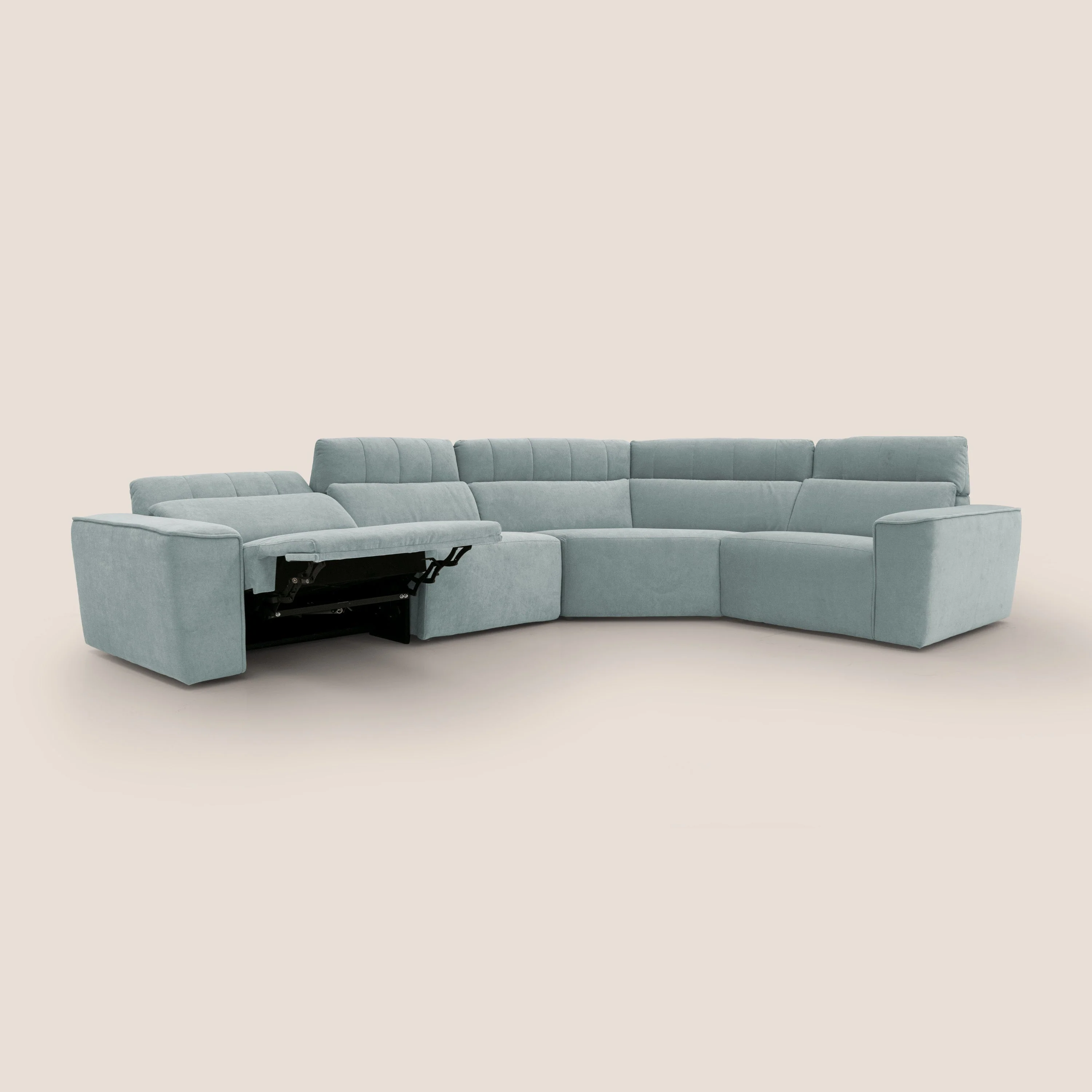 Clark canapé modulable d'angle REVERSIBLE avec option relax électrique en tissu détachable imperméable T17 vert d'eau - Image 2