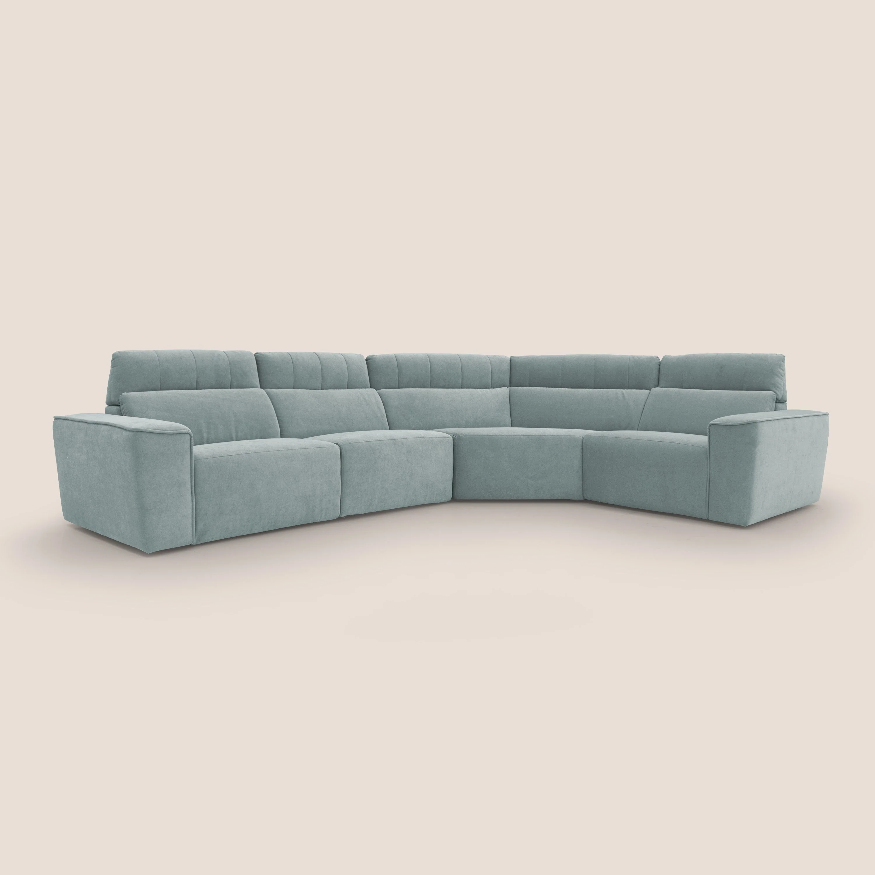 Clark canapé modulable d'angle REVERSIBLE avec option relax électrique en tissu détachable imperméable T17 vert d'eau - Image 3