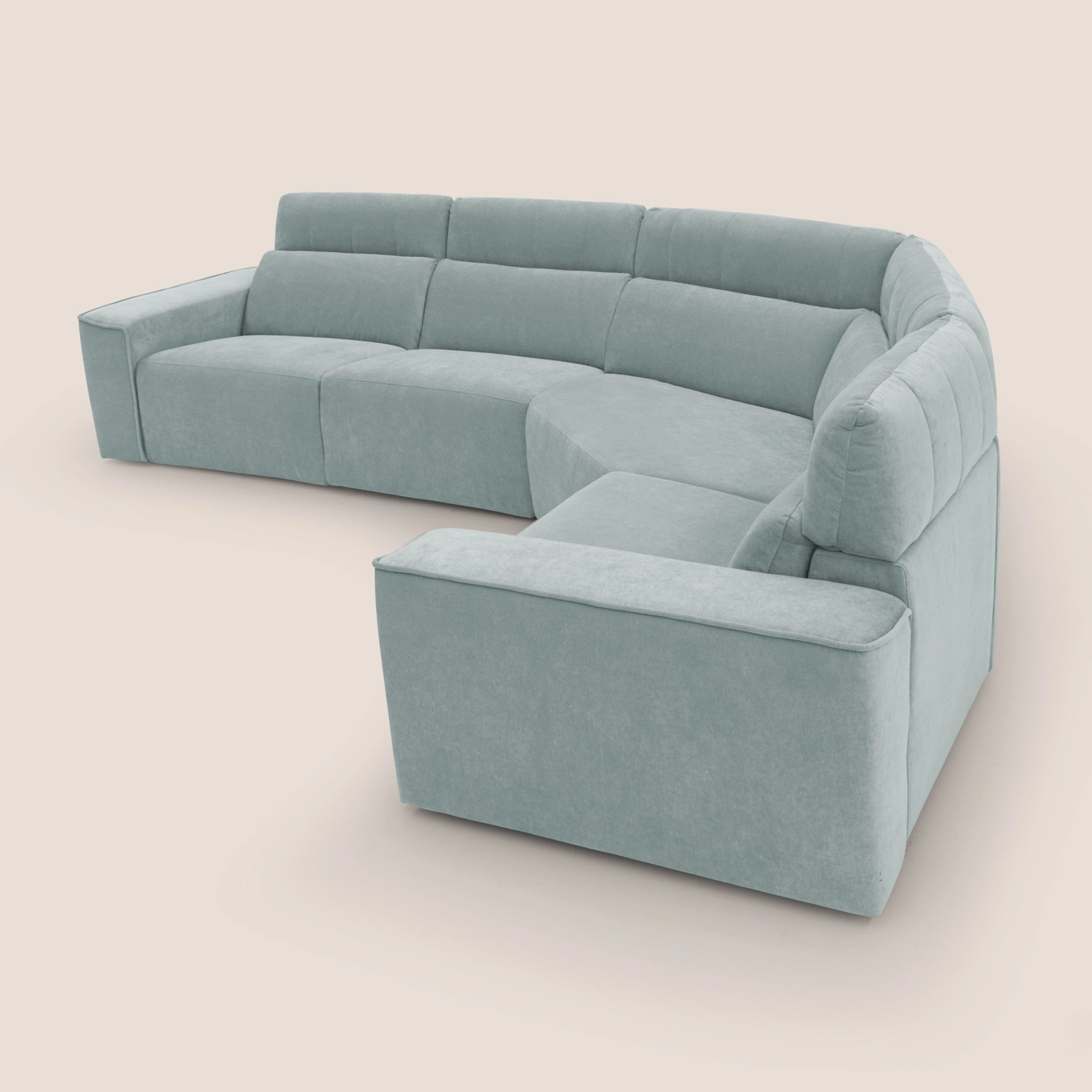 Clark canapé modulable d'angle REVERSIBLE avec option relax électrique en tissu détachable imperméable T17 vert d'eau - Image 6