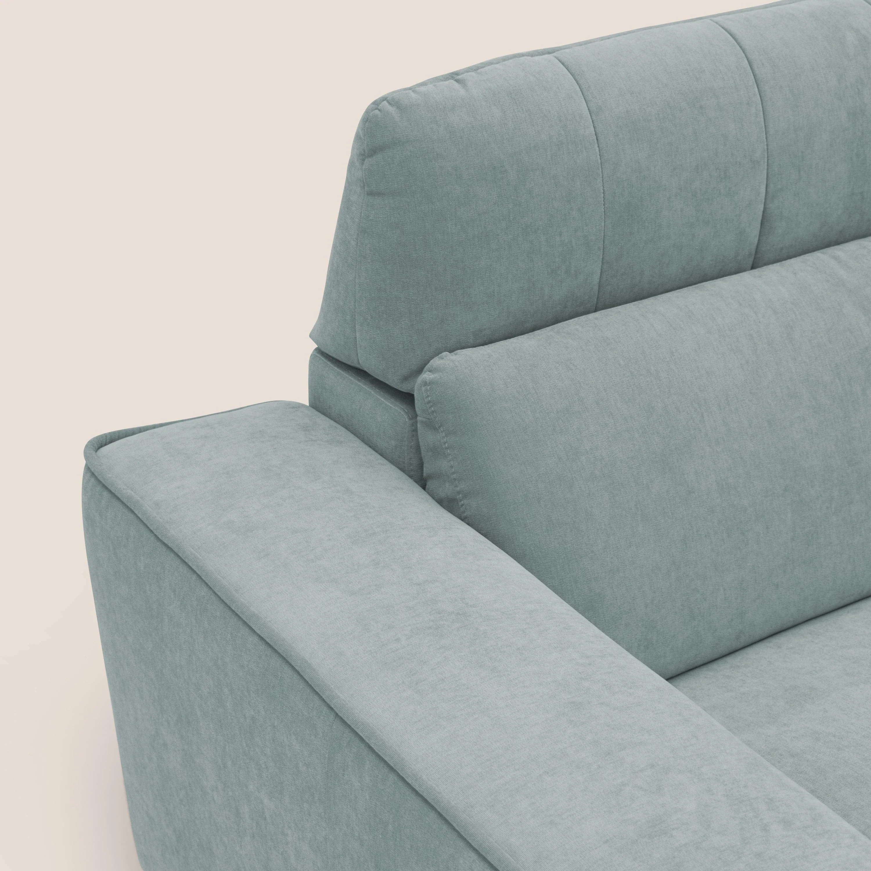 Clark canapé modulable d'angle REVERSIBLE avec option relax électrique en tissu détachable imperméable T17 vert d'eau - Image 7