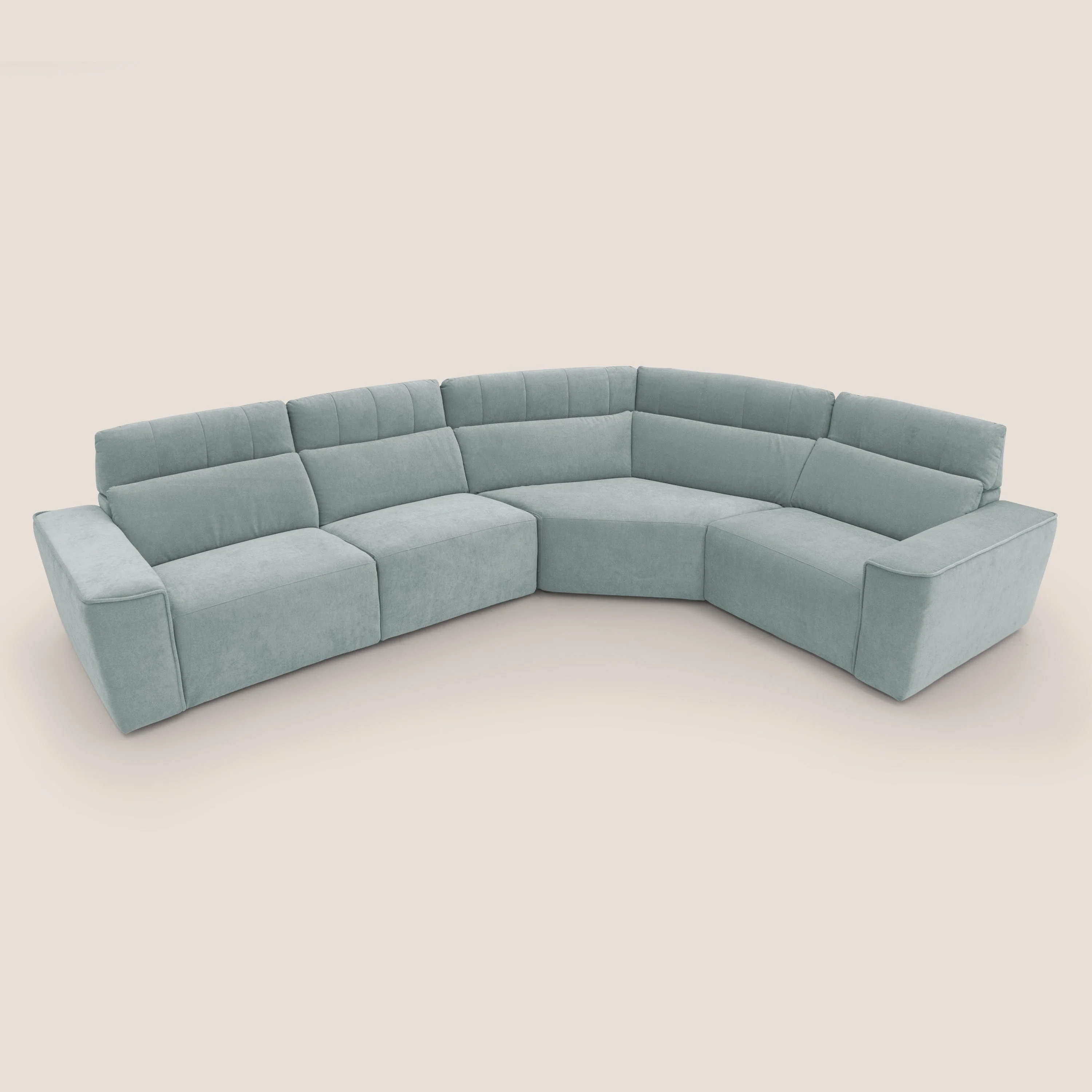 Clark canapé modulable d'angle REVERSIBLE avec option relax électrique en tissu détachable imperméable T17 vert d'eau - Image 8