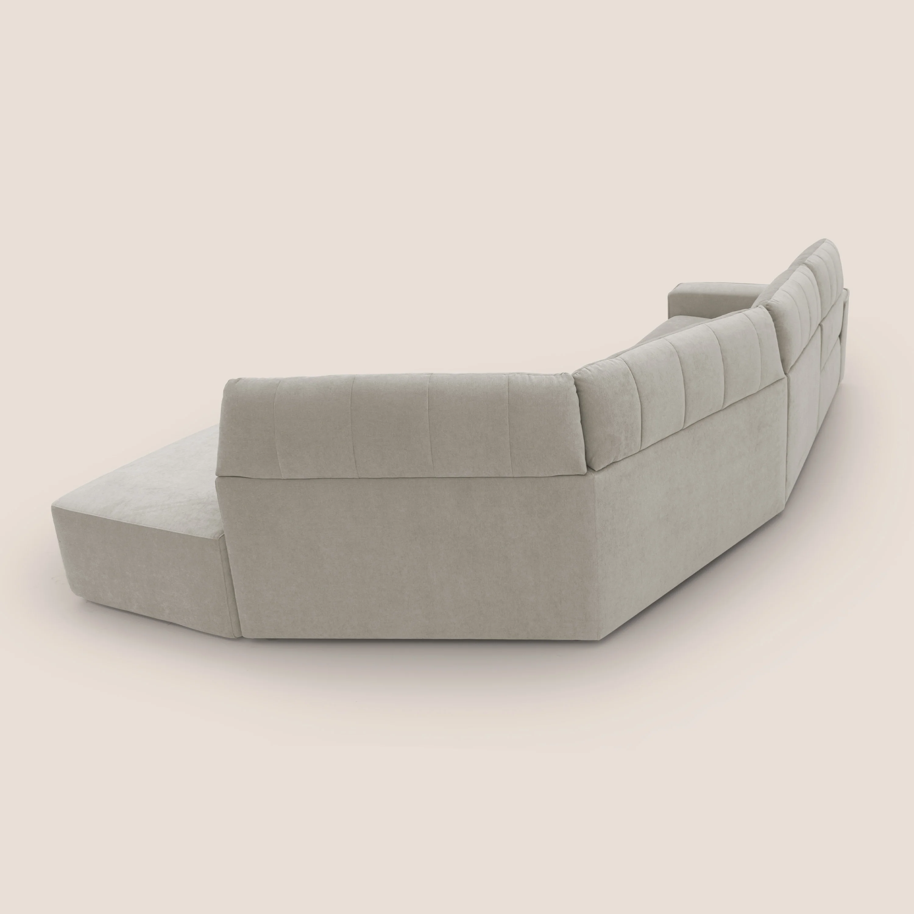 Clark Canapé d'angle avec option relax électrique en tissu imperméable et détachable T17 crème - Image 14