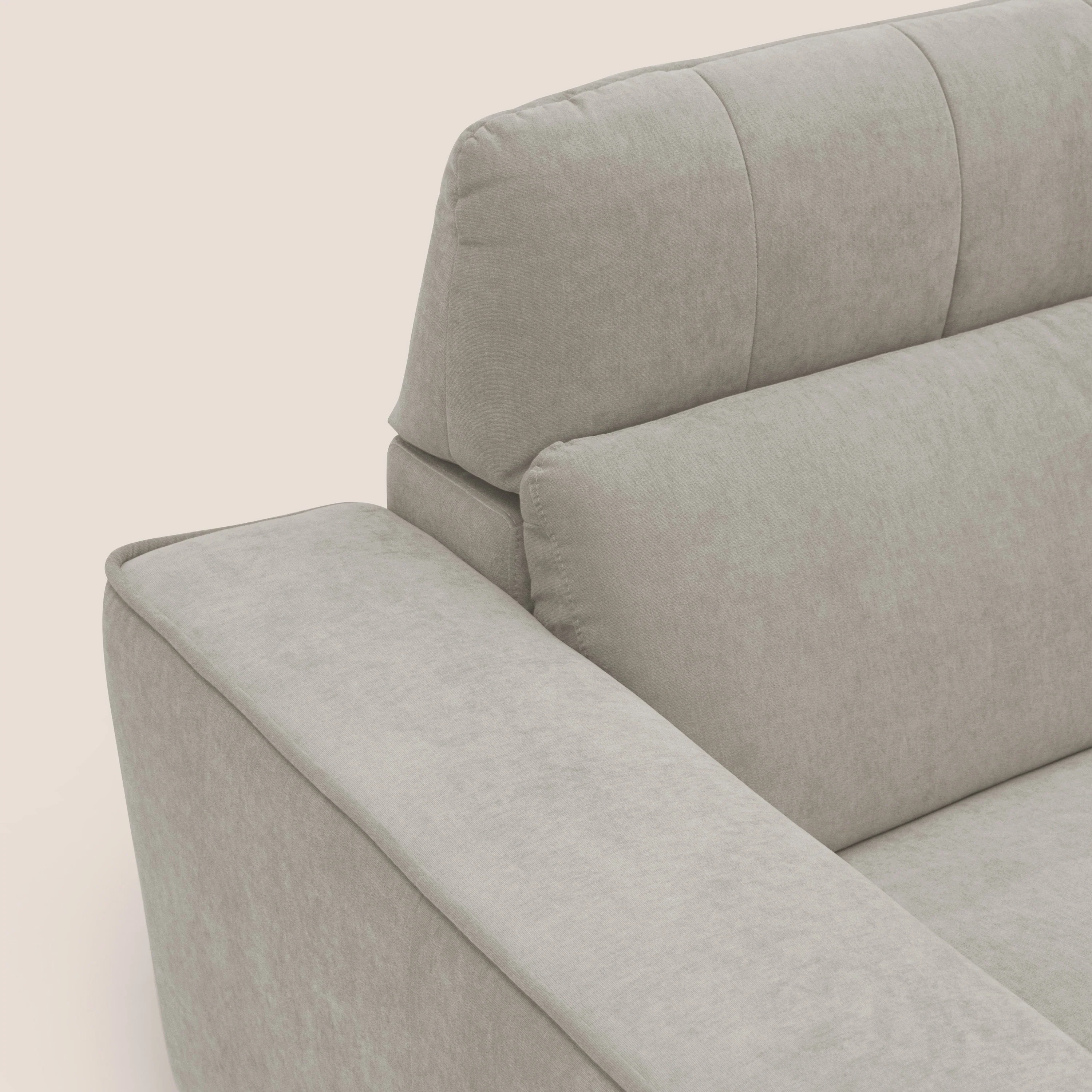 Clark Canapé d'angle avec option relax électrique en tissu imperméable et détachable T17 crème - Image 6