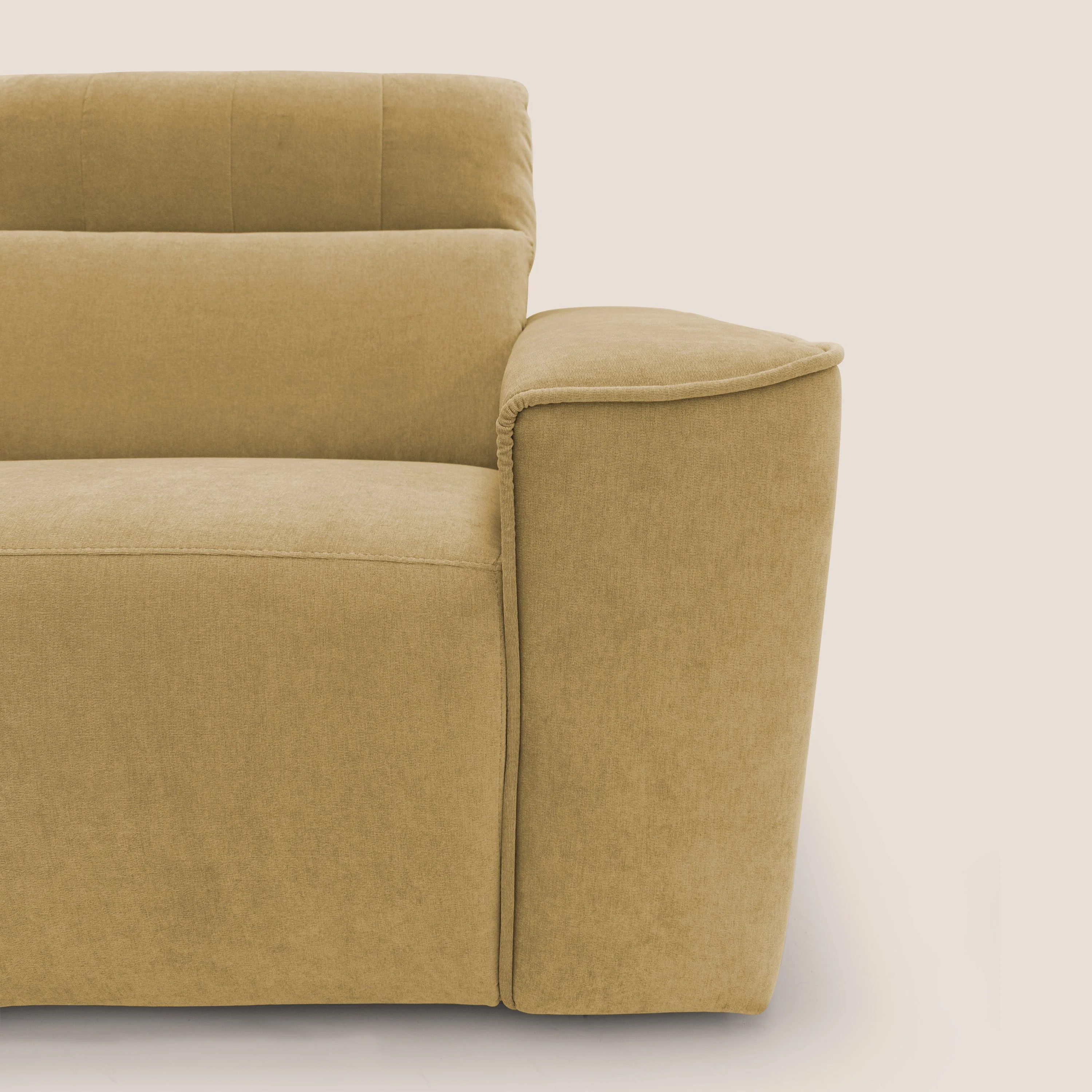 Clark Canapé d'angle avec option relax électrique en tissu imperméable et détachable T17 jaune - Image 3