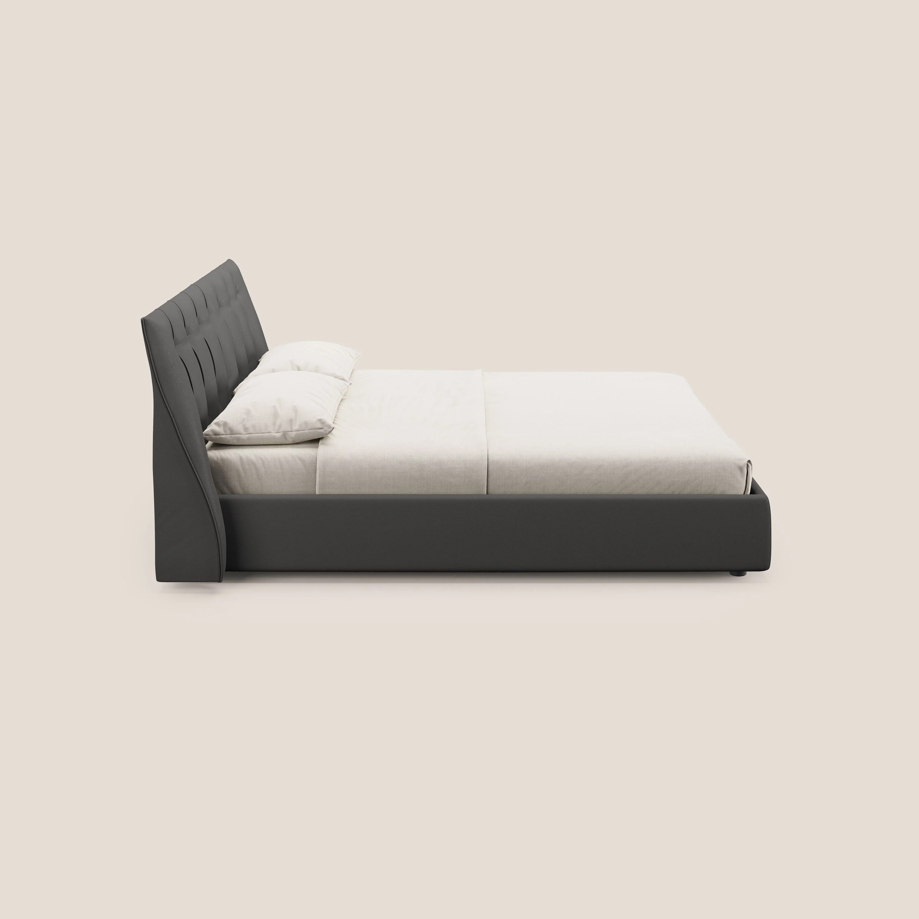 Clizia Lit de design avec coffre de rangement en simili-cuir imperméable T04 anthracite - Image 4