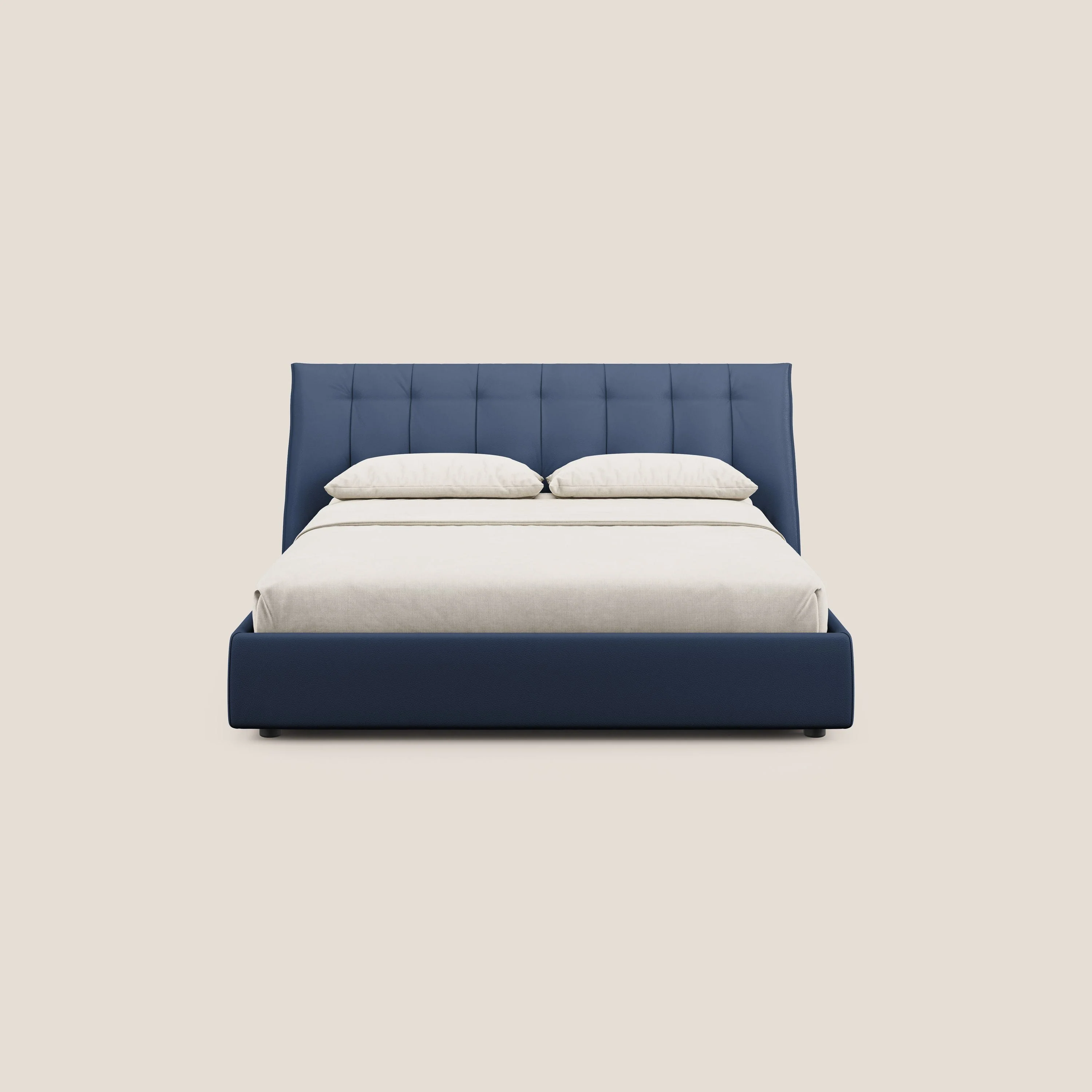 Clizia Lit de design avec coffre de rangement en simili-cuir imperméable T04 bleu - Image 3