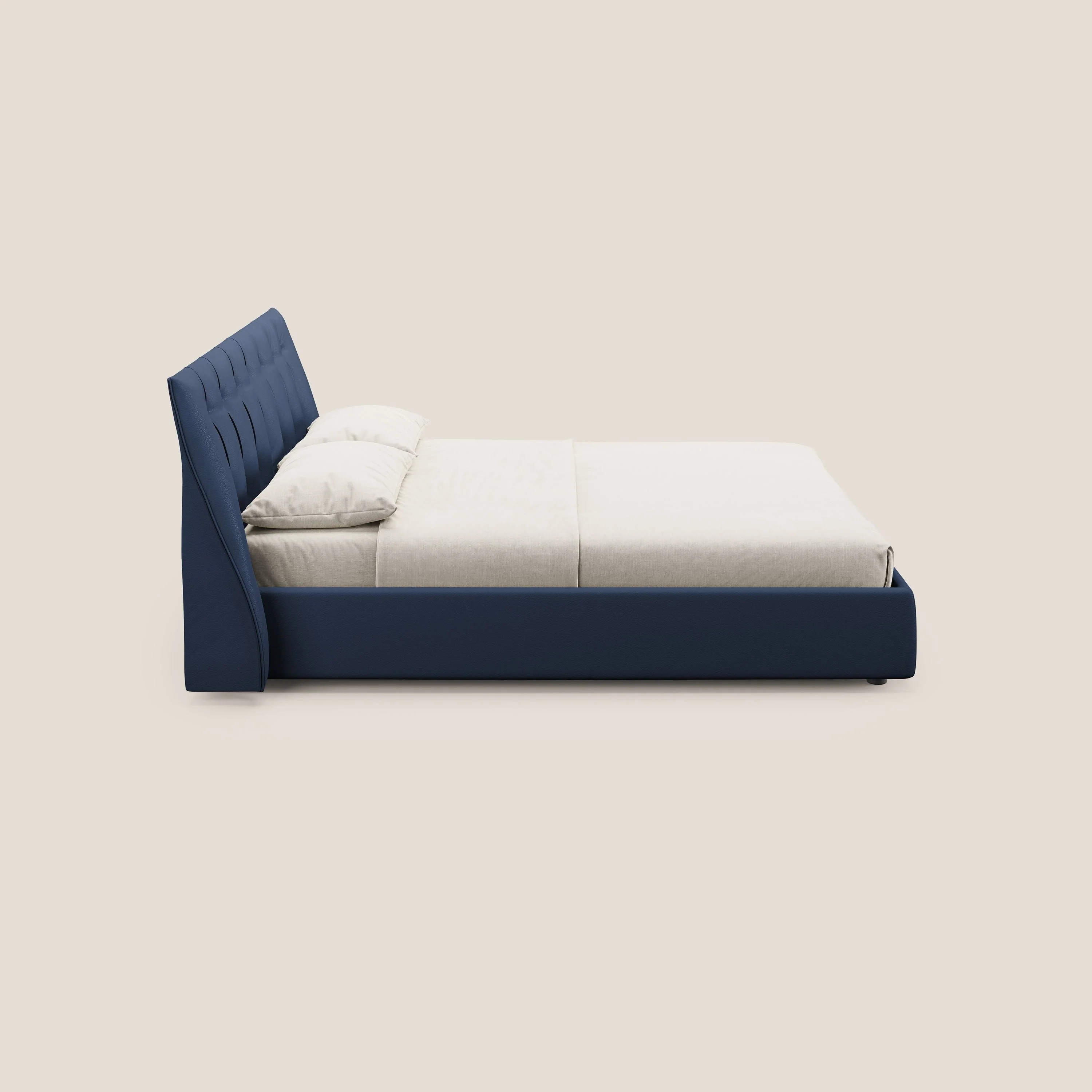 Clizia Lit de design avec coffre de rangement en simili-cuir imperméable T04 bleu - Image 4