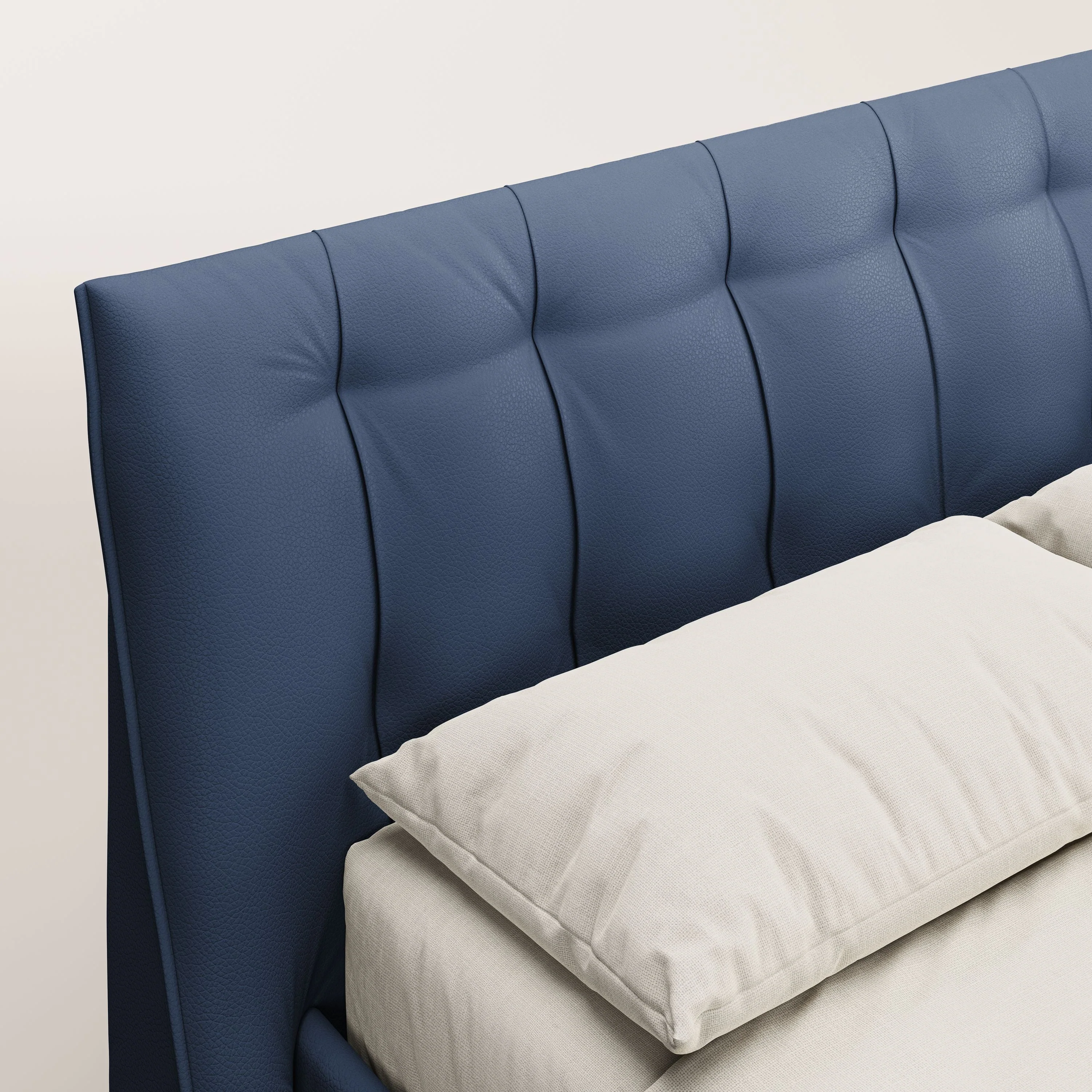 Clizia Lit de design avec coffre de rangement en simili-cuir imperméable T04 bleu - Image 6