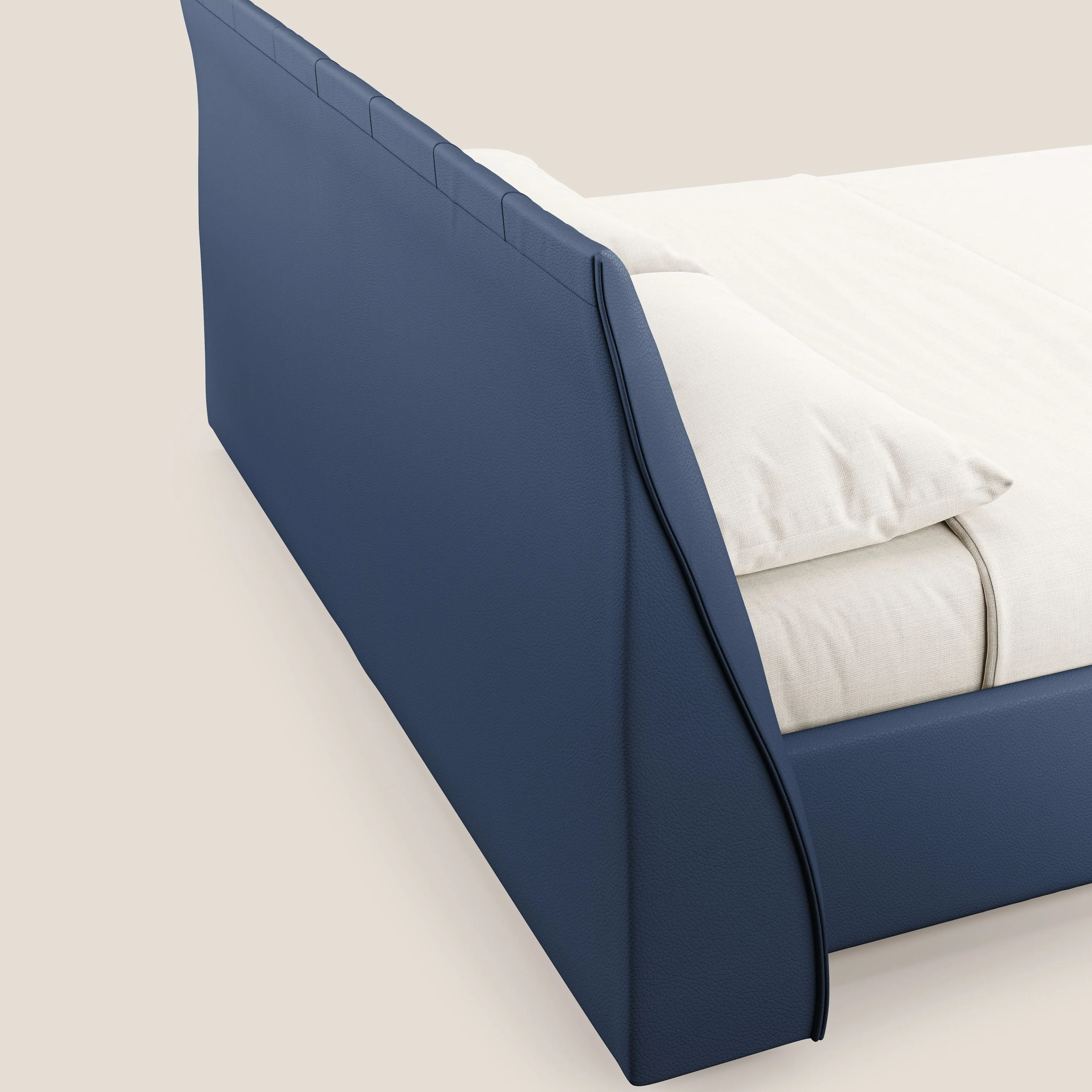 Clizia Lit de design avec coffre de rangement en simili-cuir imperméable T04 bleu - Image 7