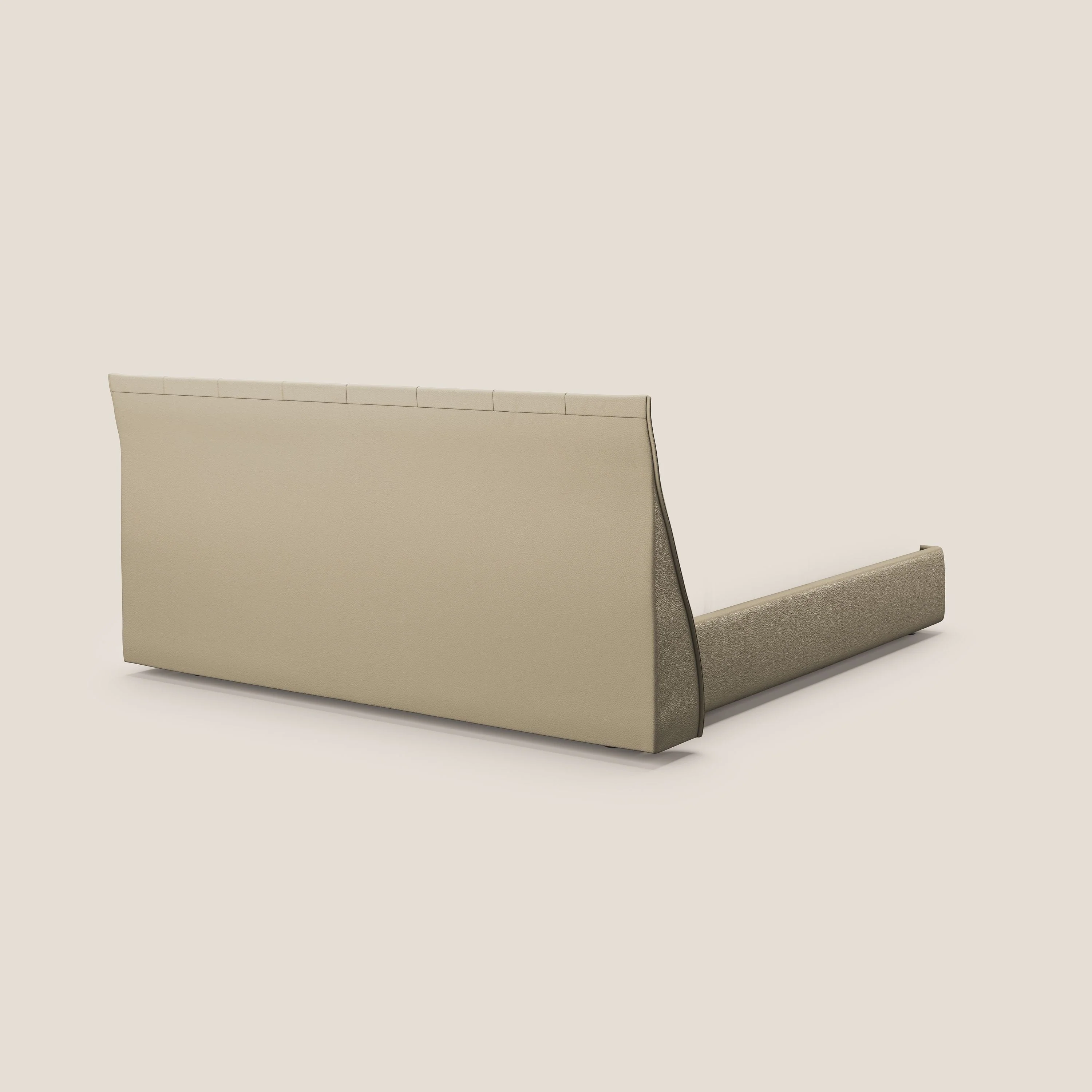 Clizia Lit de design avec coffre de rangement en simili-cuir imperméable T04 crème - Image 7