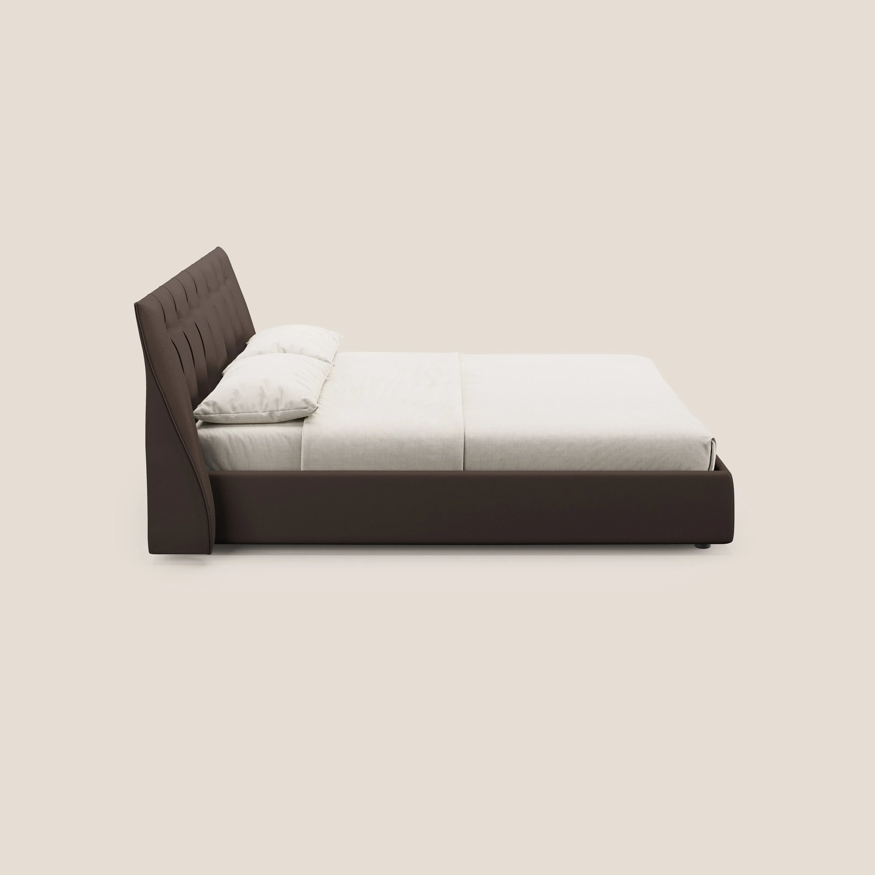 Clizia Lit de design avec coffre de rangement en simili-cuir imperméable T04 marron - Image 4