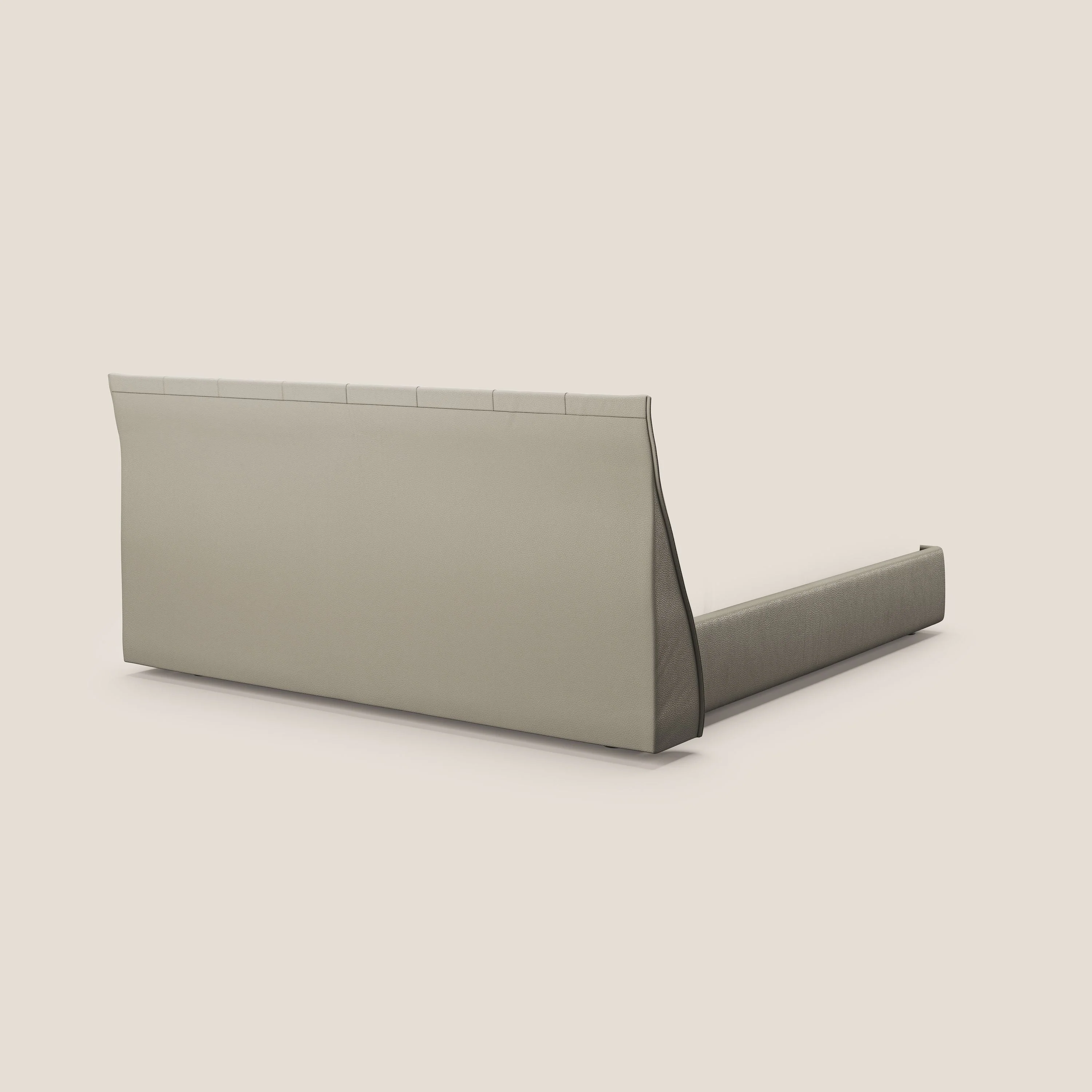 Clizia Lit de design avec coffre de rangement en simili-cuir imperméable T04 Taupe tortora - Image 5