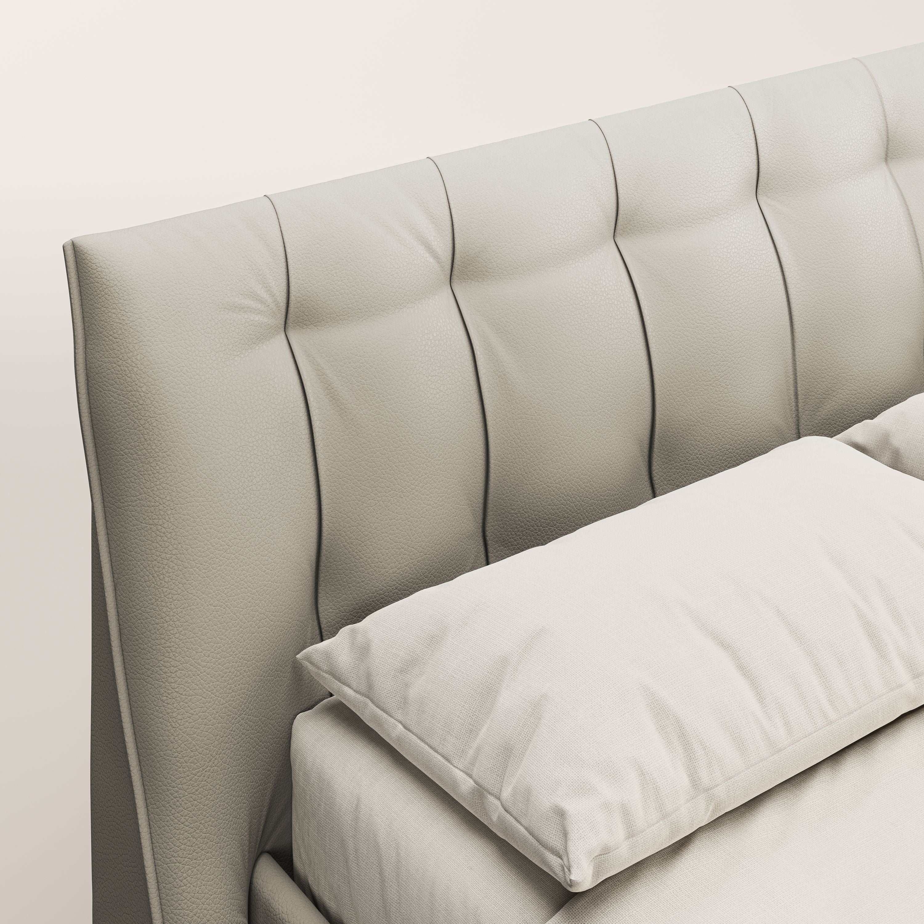 Clizia Lit de design avec coffre de rangement en simili-cuir imperméable T04 Taupe tortora - Image 6