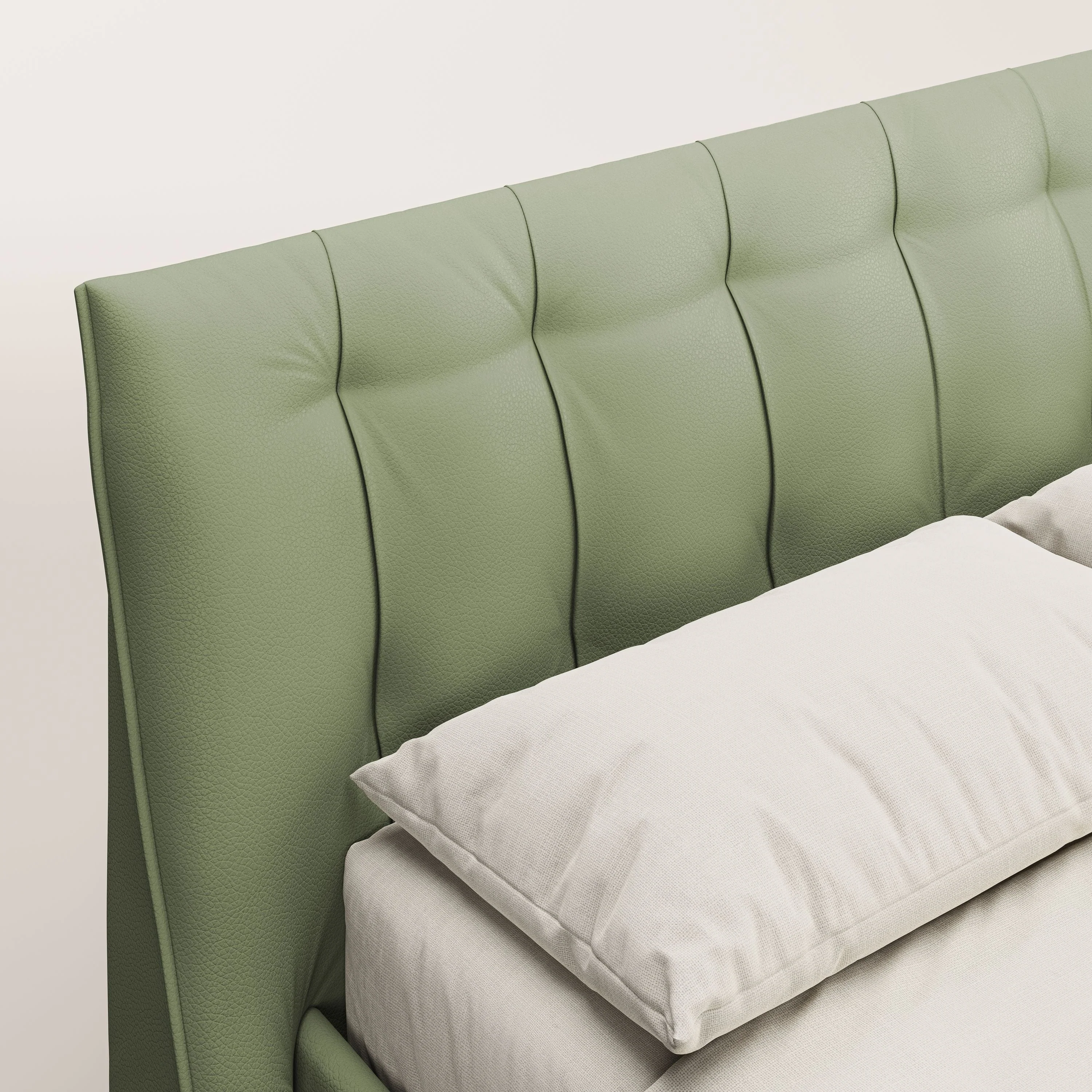 Clizia Lit de design avec coffre de rangement en simili-cuir imperméable T04 vert - Image 6