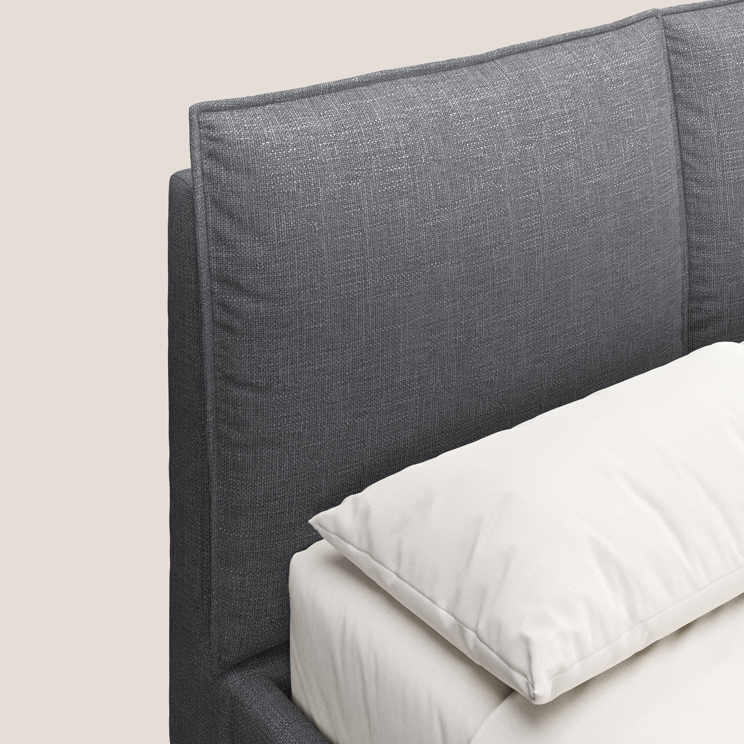 Cloe lit rembourré avec pieds en métal déhoussable en tissu imperméable T06 anthracite - Image 6