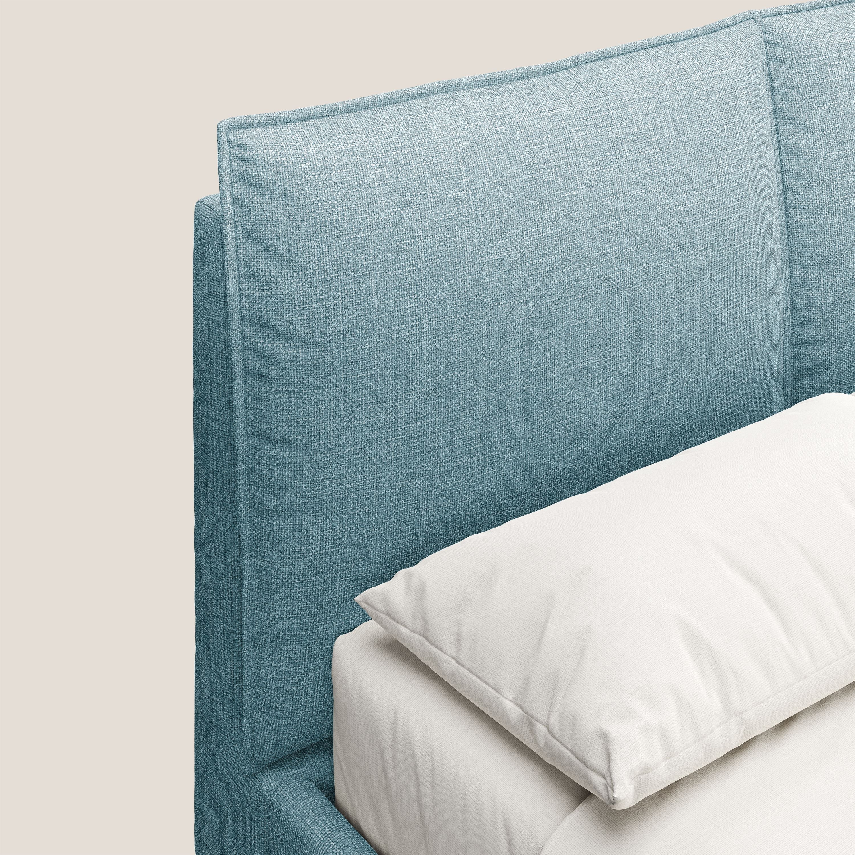 Cloe lit rembourré avec pieds en métal déhoussable en tissu imperméable T06 bleu clair - Image 6