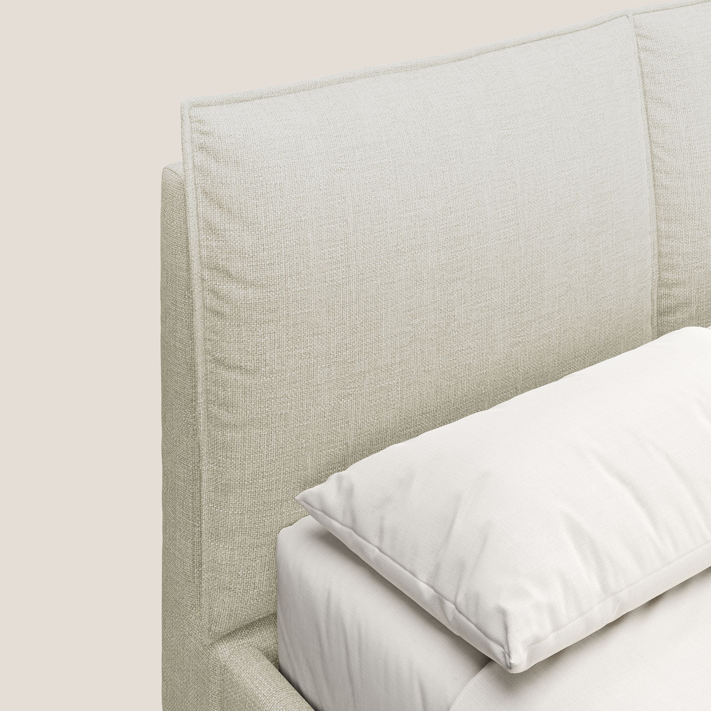 Cloe lit rembourré avec pieds en métal déhoussable en tissu imperméable T06 crème - Image 6