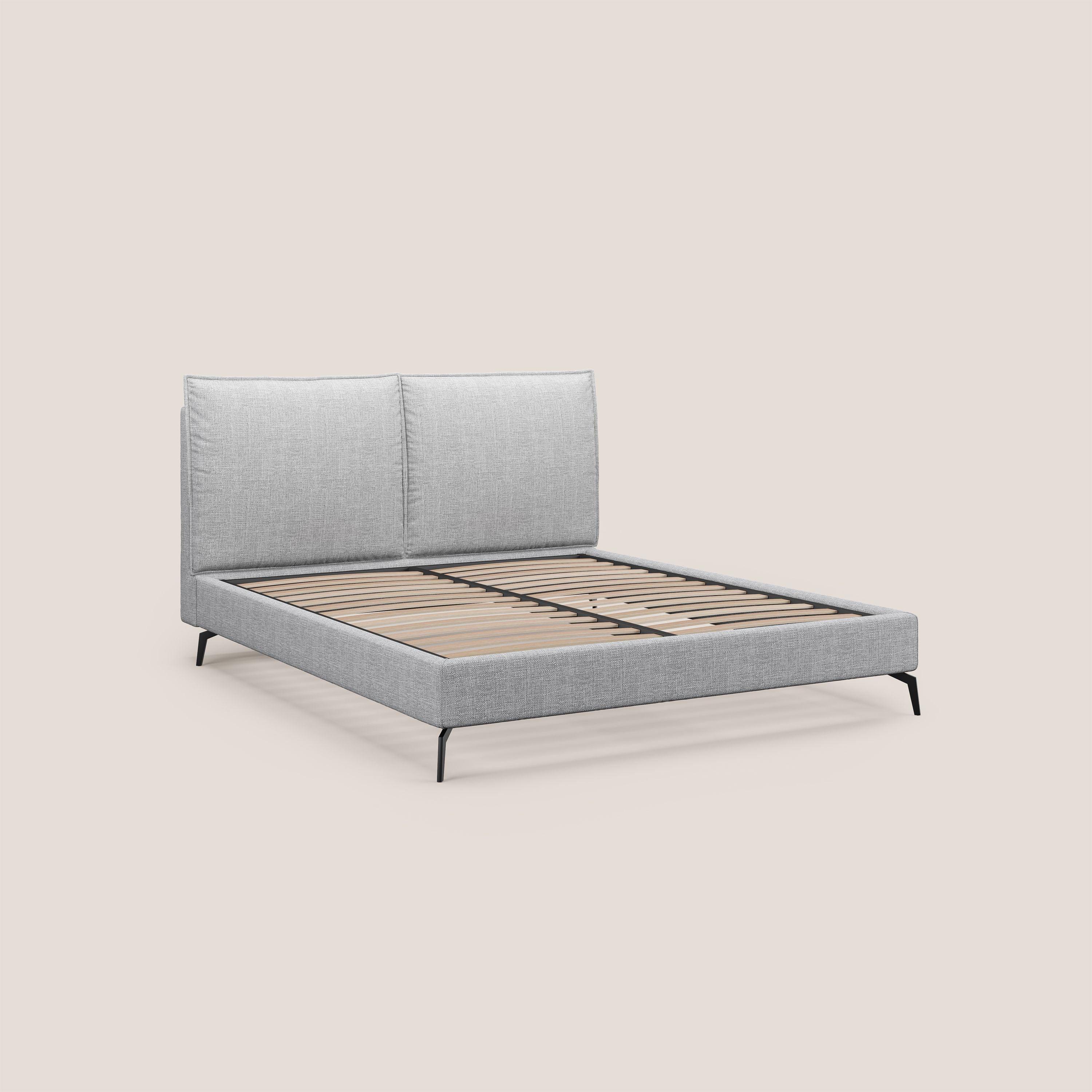 Cloe lit rembourré avec pieds en métal déhoussable en tissu imperméable T06 gris - Image 7