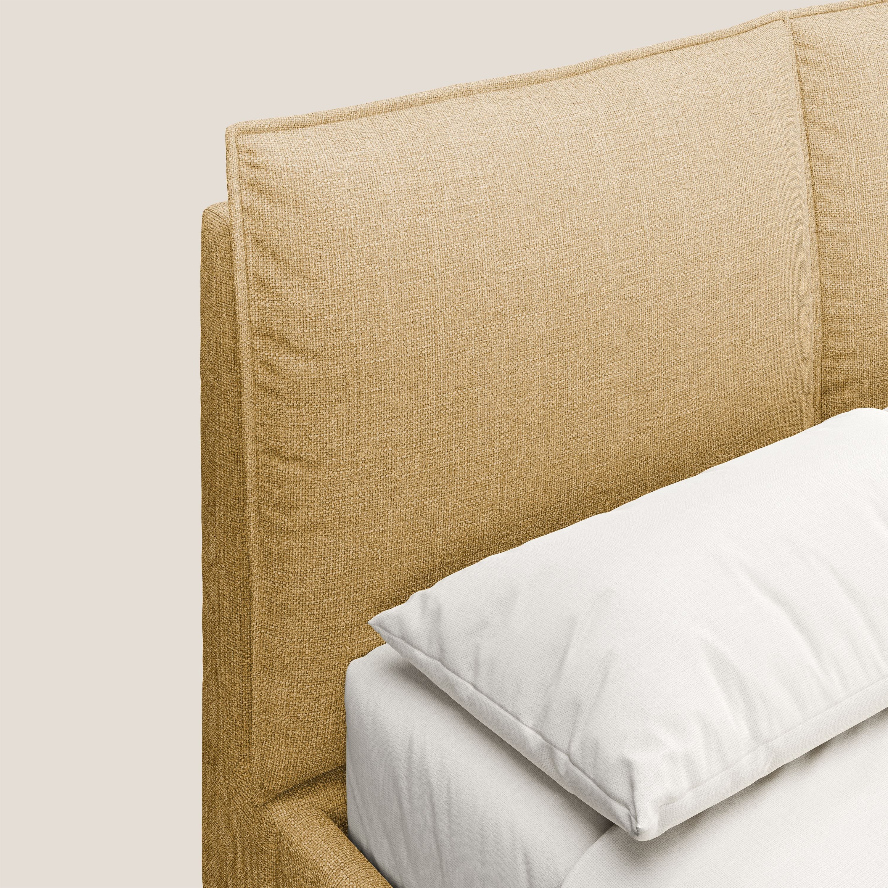 Cloe lit rembourré avec pieds en métal déhoussable en tissu imperméable T06 jaune - Image 7