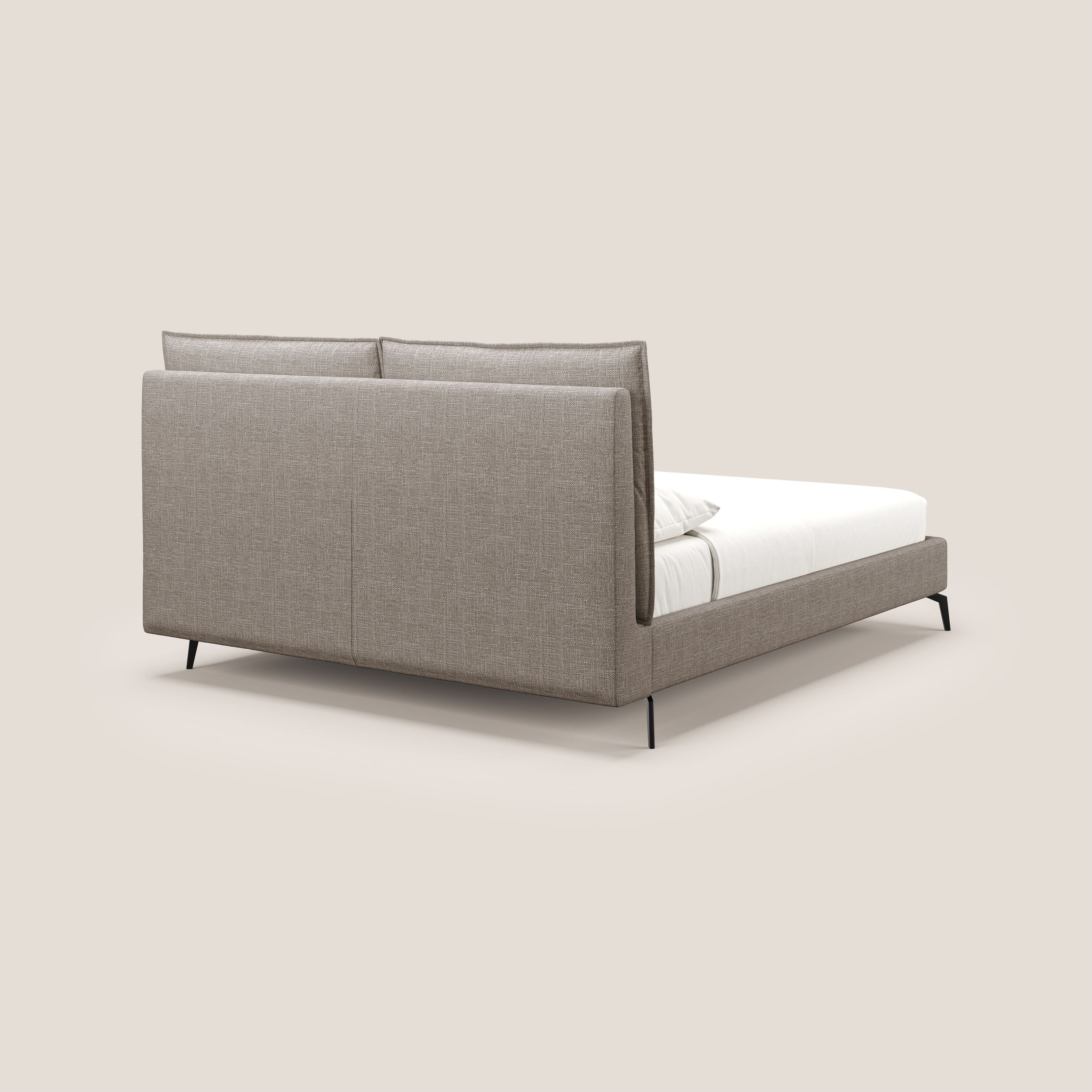 Cloe lit rembourré avec pieds en métal déhoussable en tissu imperméable T06 marron - Image 5