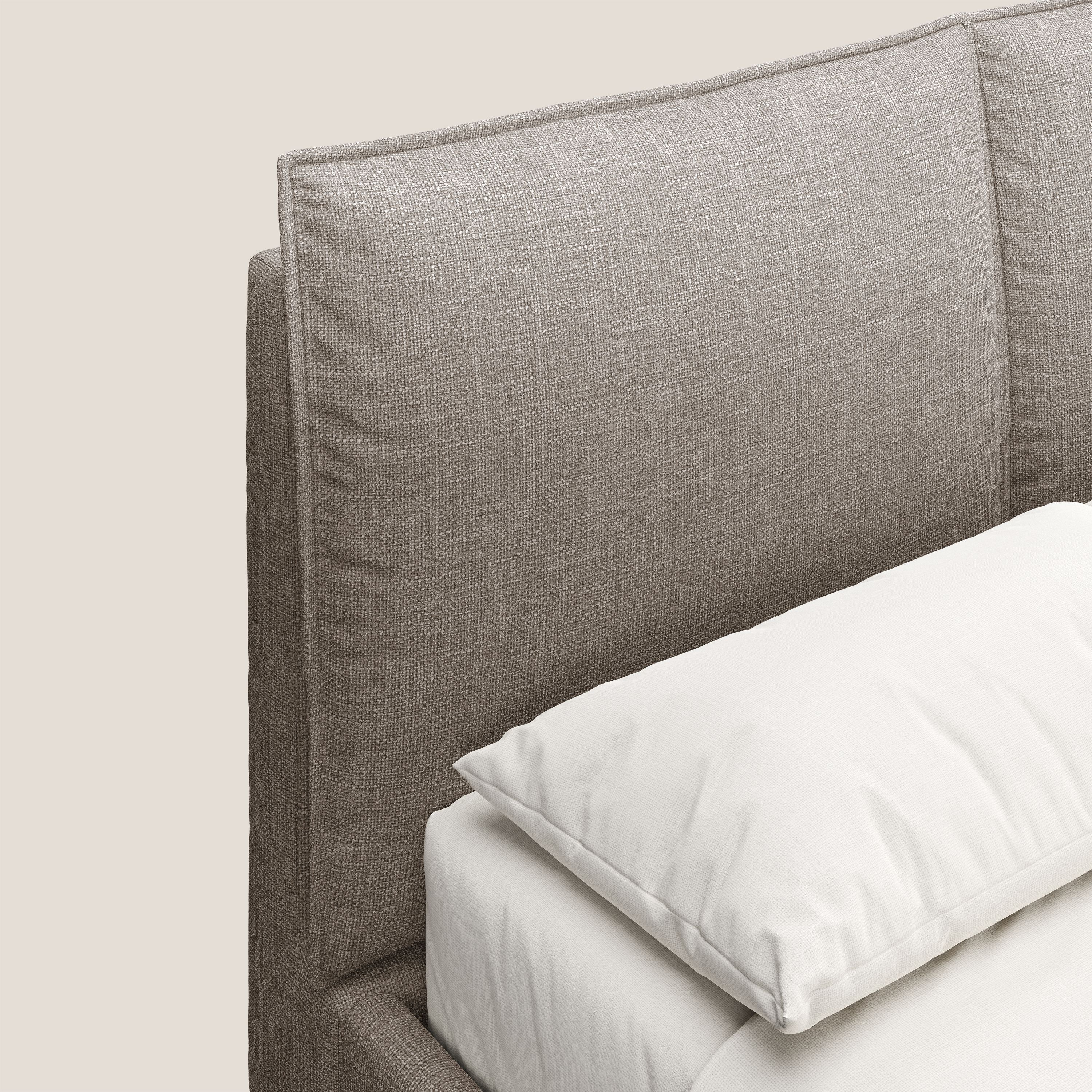 Cloe lit rembourré avec pieds en métal déhoussable en tissu imperméable T06 marron - Image 6