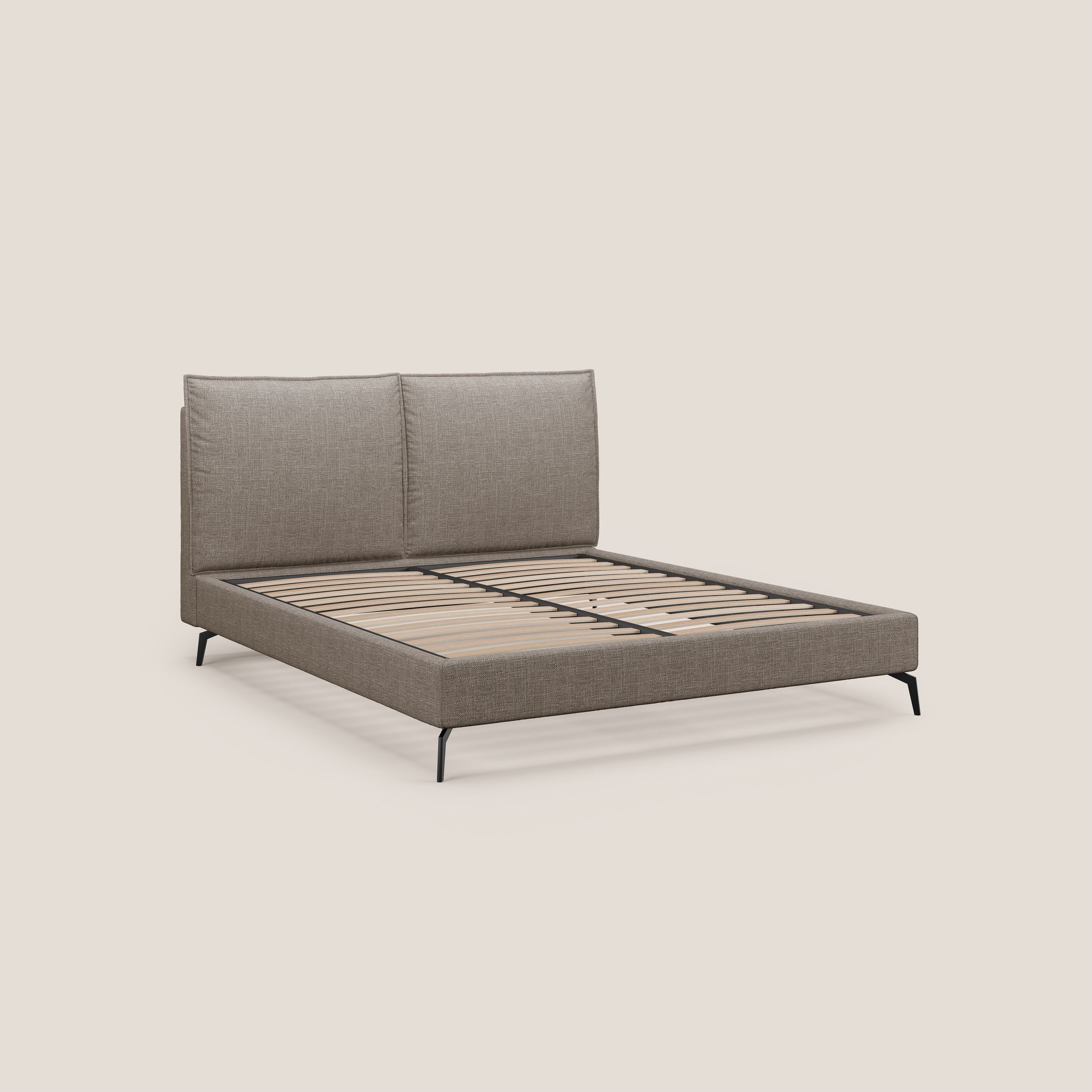 Cloe lit rembourré avec pieds en métal déhoussable en tissu imperméable T06 marron - Image 7