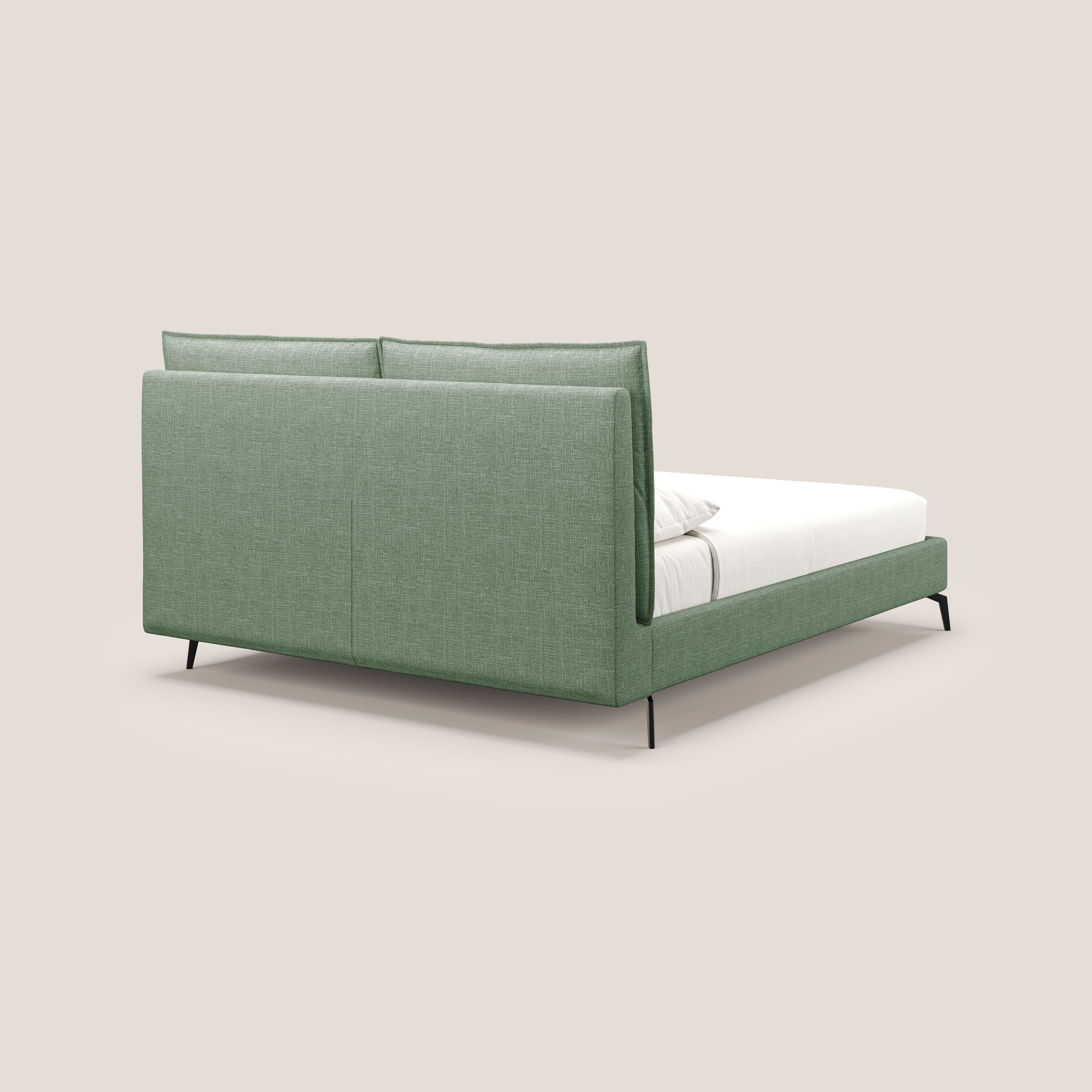 Cloe lit rembourré avec pieds en métal déhoussable en tissu imperméable T06 vert - Image 5