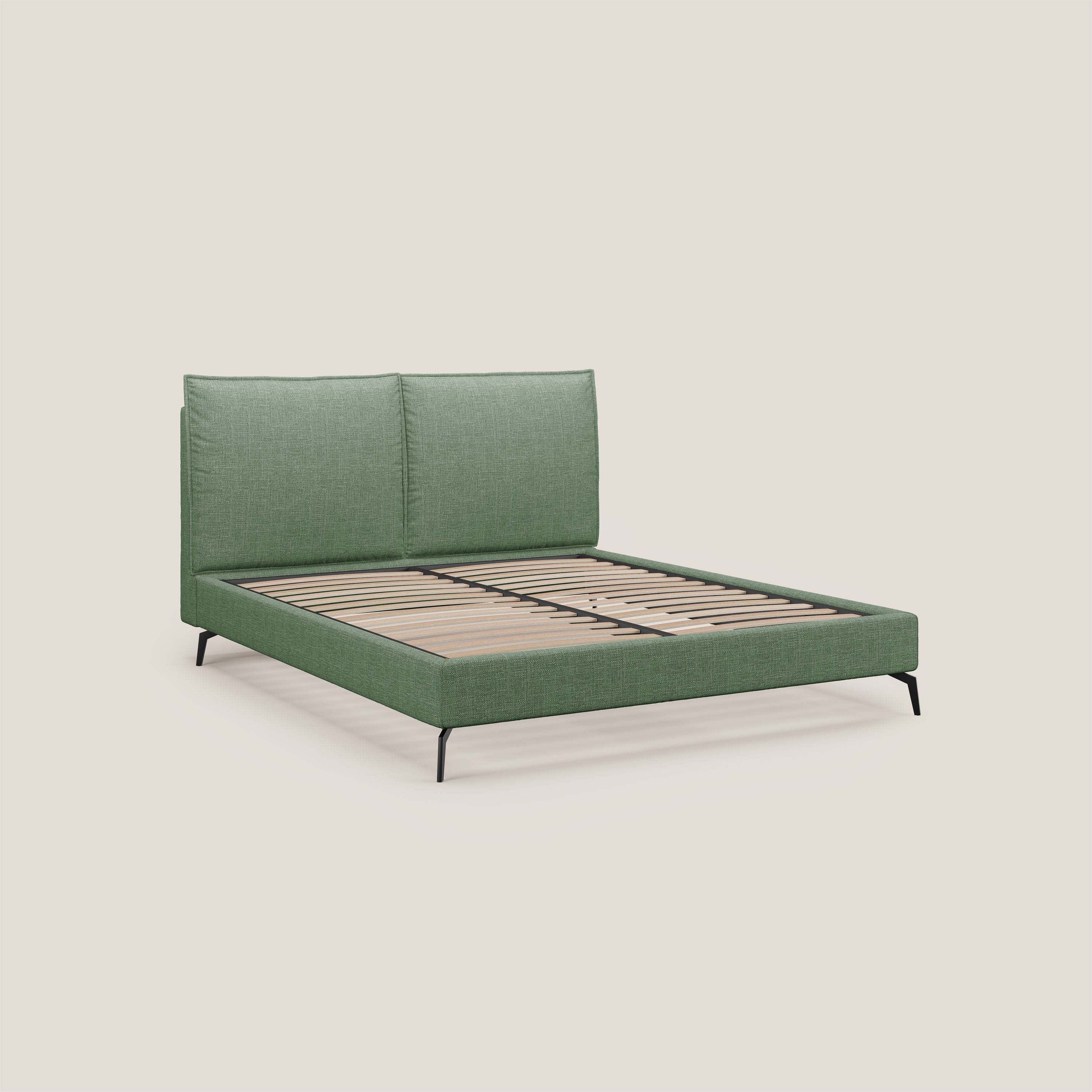 Cloe lit rembourré avec pieds en métal déhoussable en tissu imperméable T06 vert - Image 7