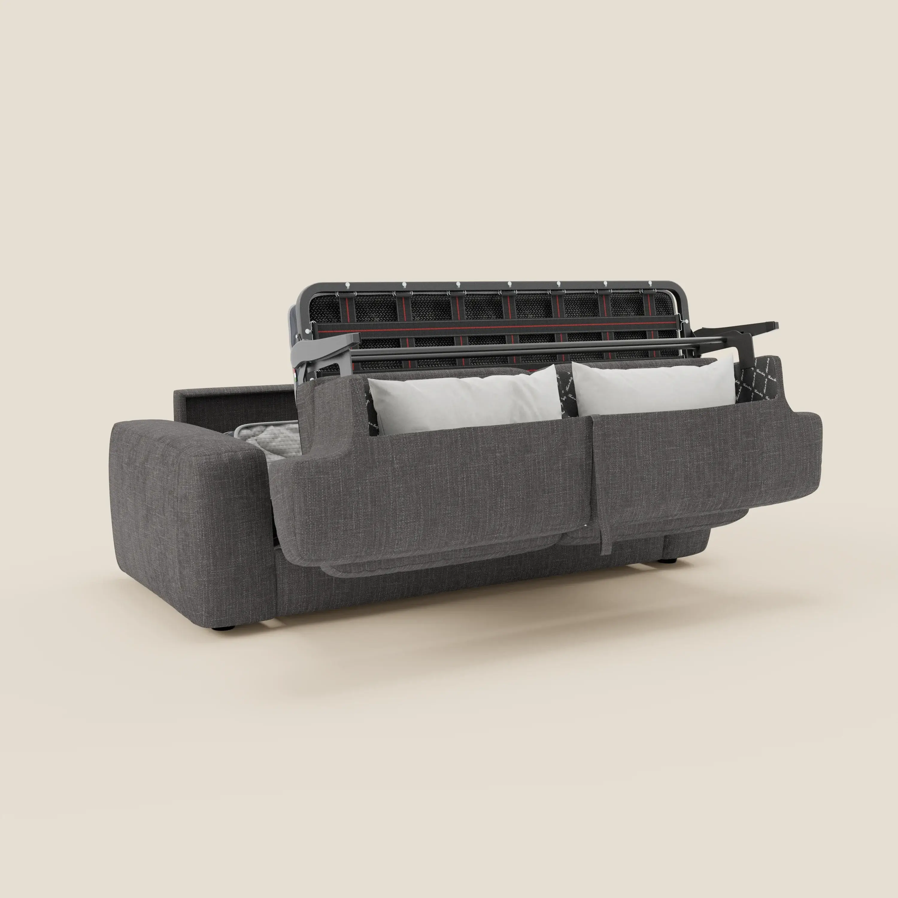 Cloud Canapé convertible matelas H17 cm avec coussins souples en tissu imperméable T06 anthracite - Image 10