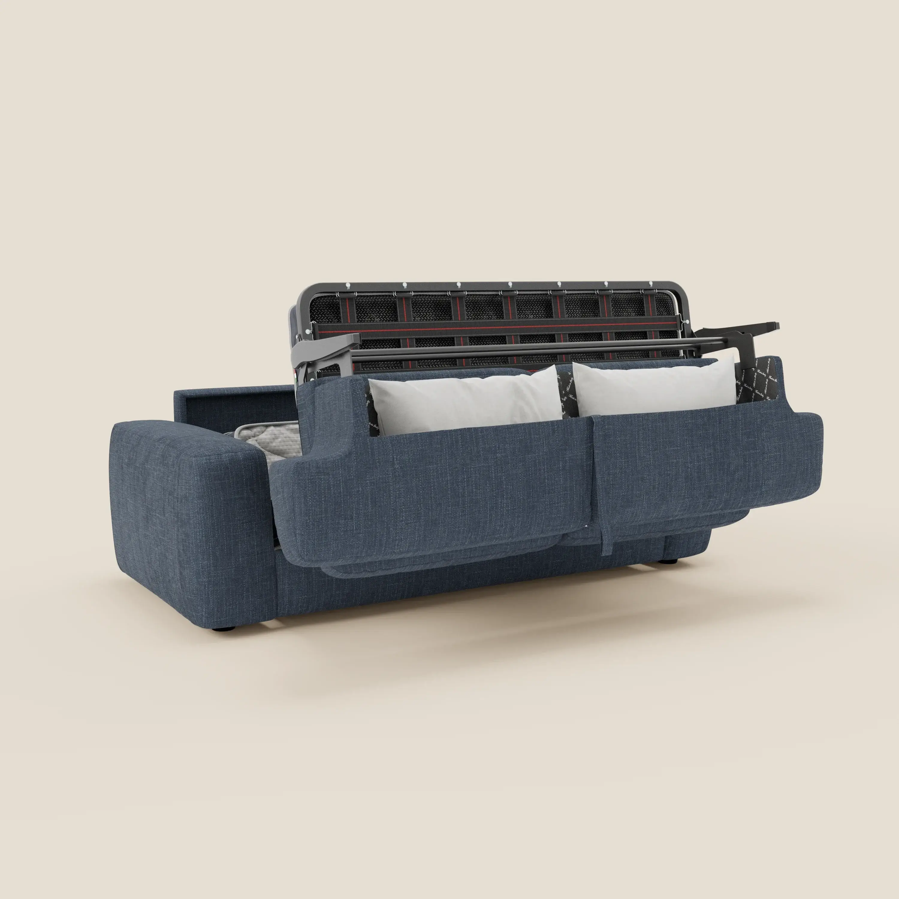 Cloud Canapé convertible matelas H17 cm avec coussins souples en tissu imperméable T06 bleu - Image 10