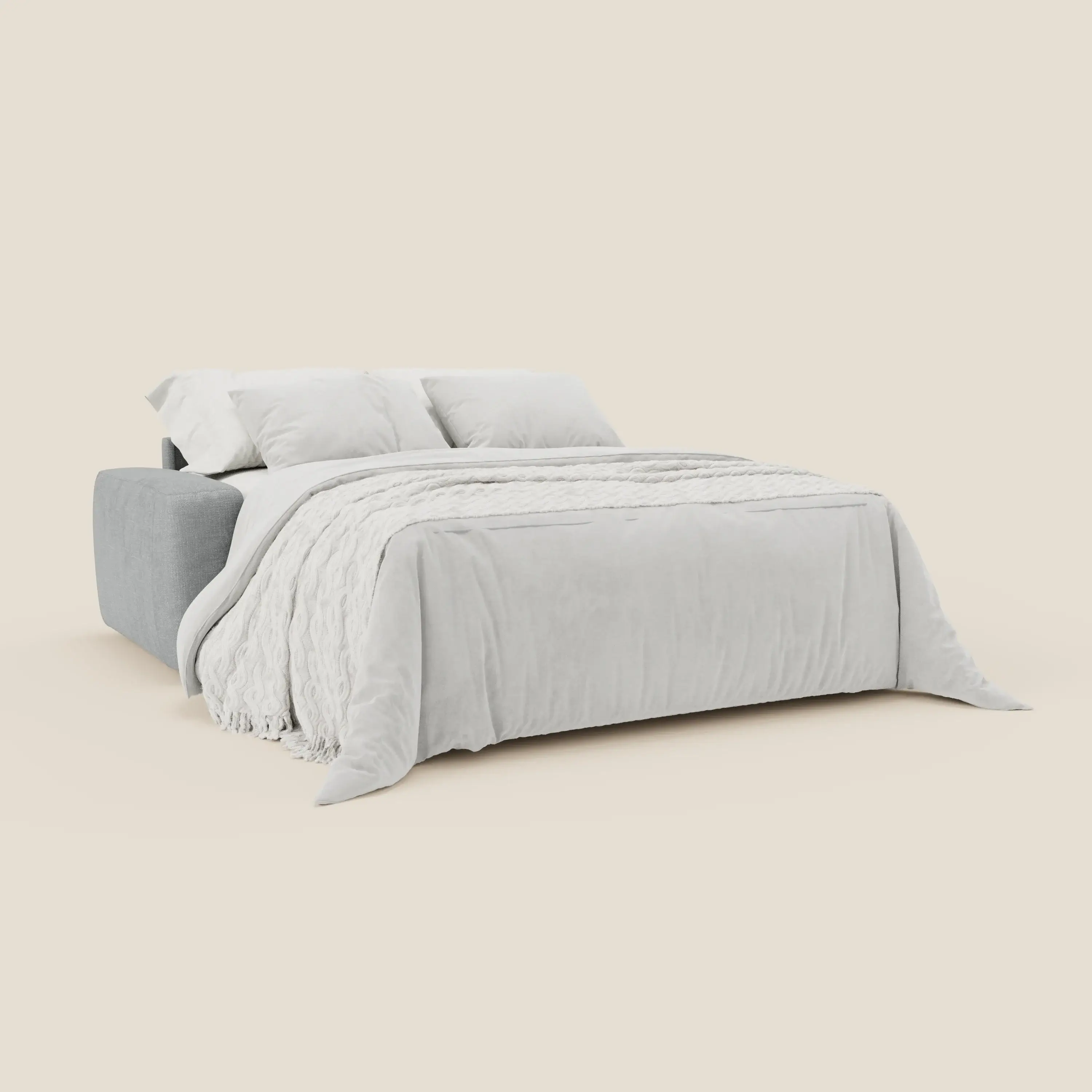 Cloud Canapé convertible matelas H17 cm avec coussins souples en tissu imperméable T06 bleu glacier - Image 2