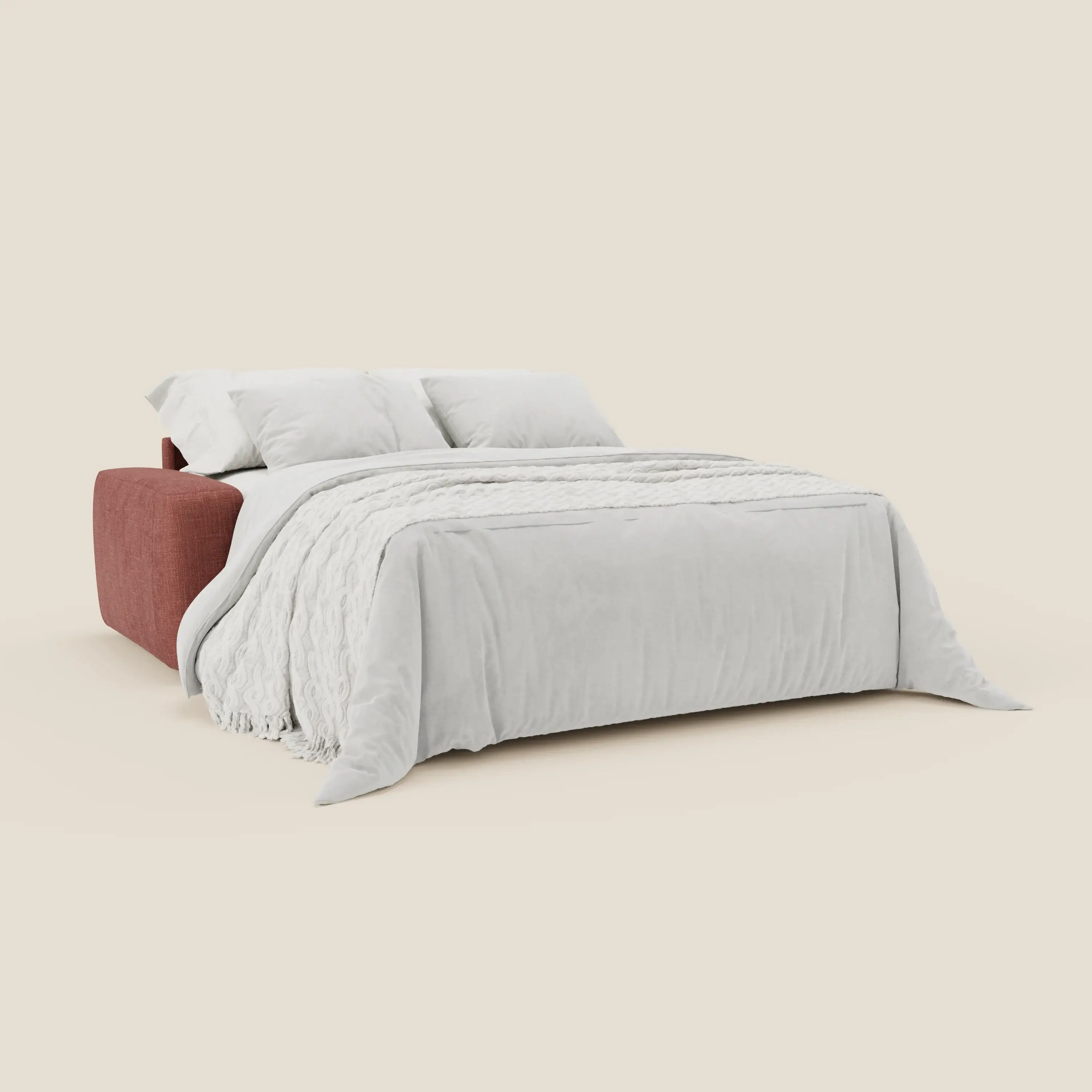 Cloud Canapé convertible matelas H17 cm avec coussins souples en tissu imperméable T06 corail - Image 2